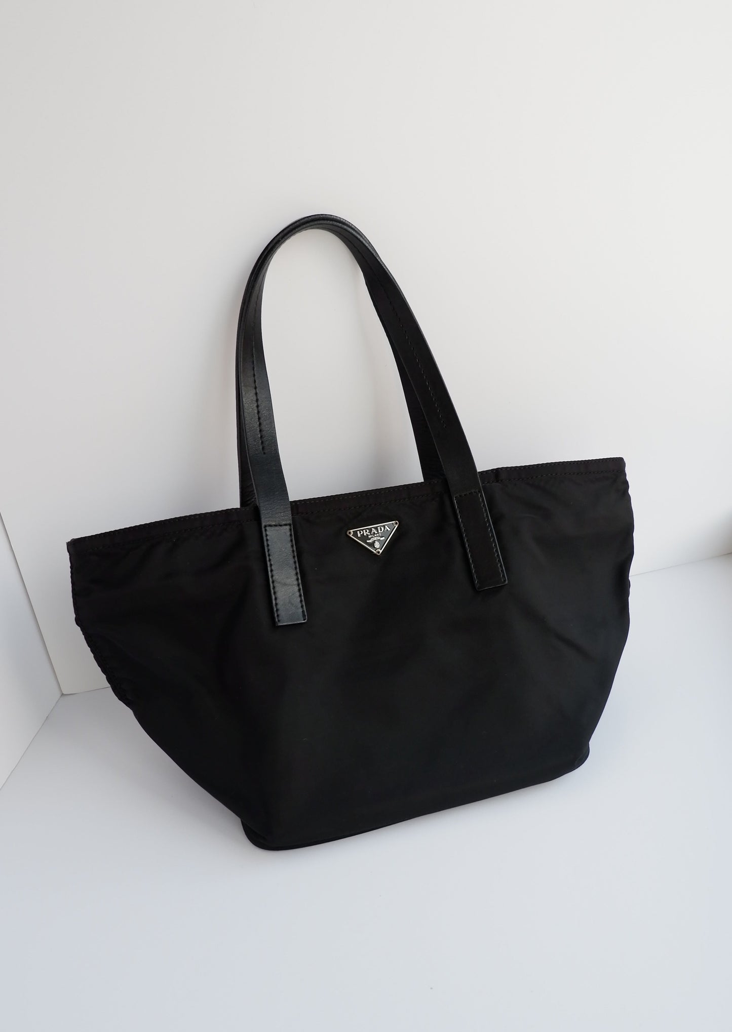 Authentic Preowned Prada Black Nylon Micro Tote/ Shoulder Bag