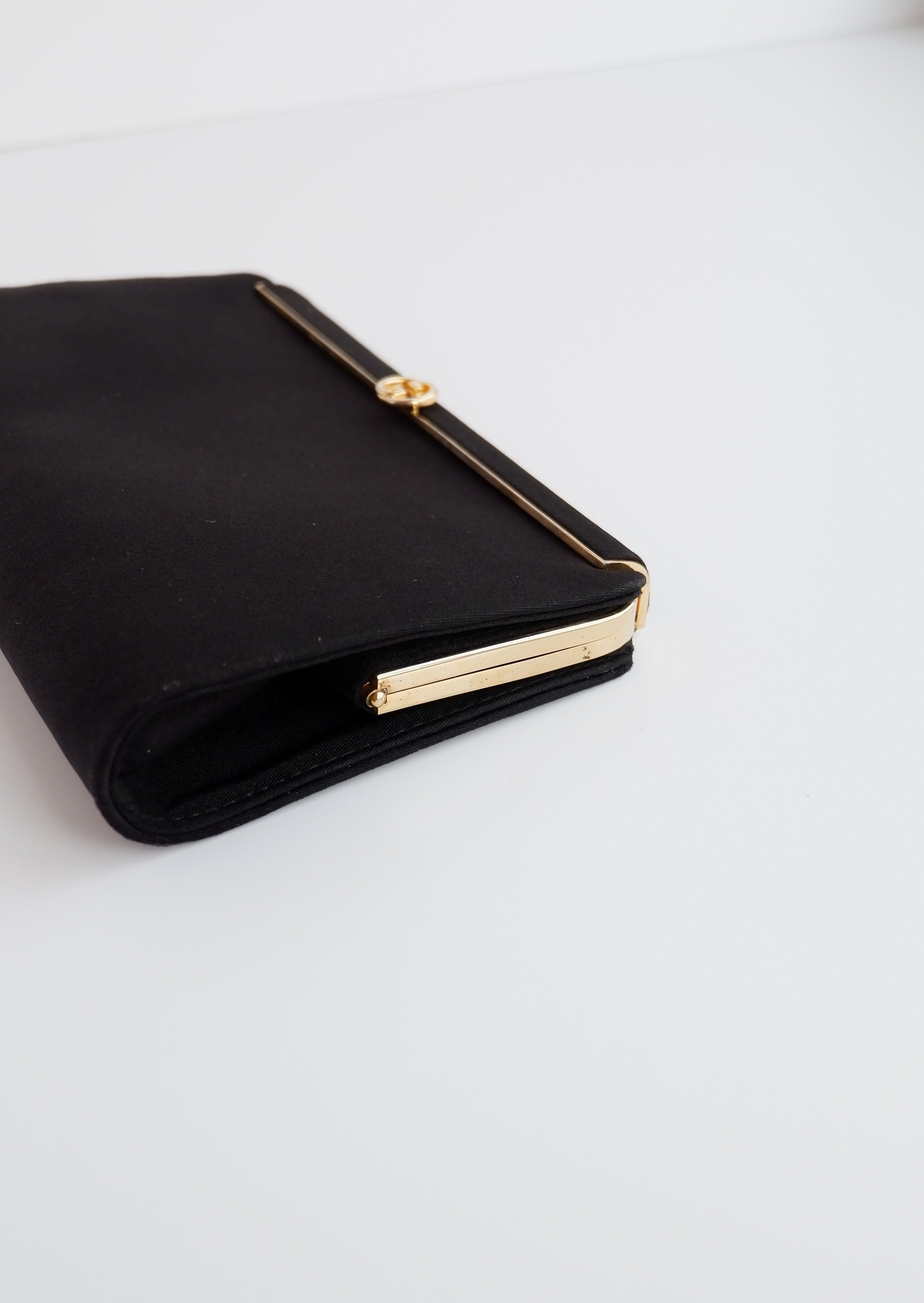 Authentic Preowned Vintage Gucci Black Fabric Clutch