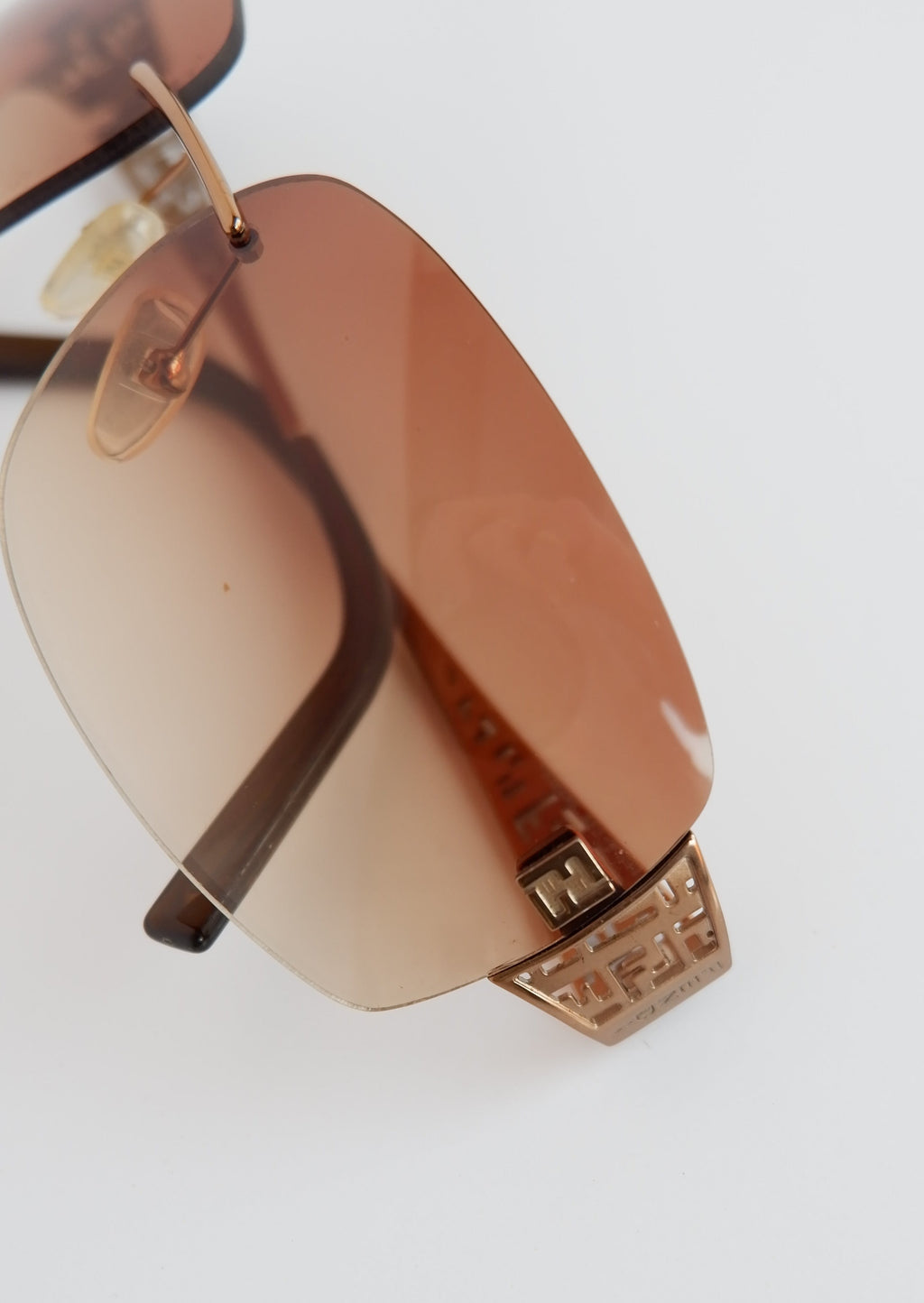 Authentic Preowned Vintage Fendi Square Metal Frame Sunglasses
