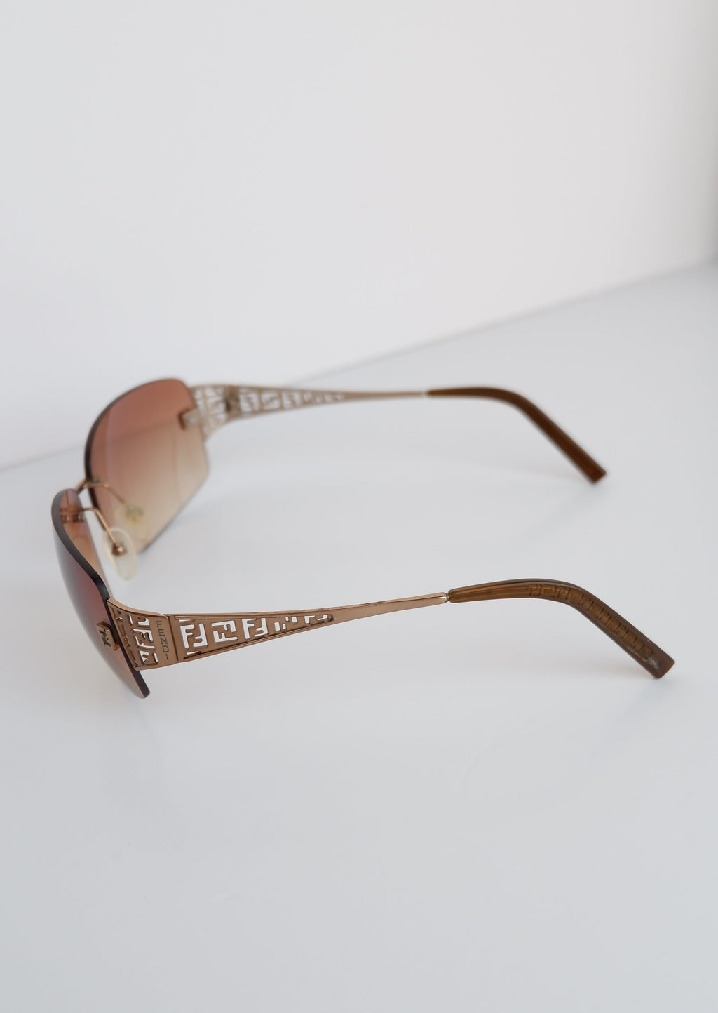 Authentic Preowned Vintage Fendi Square Metal Frame Sunglasses