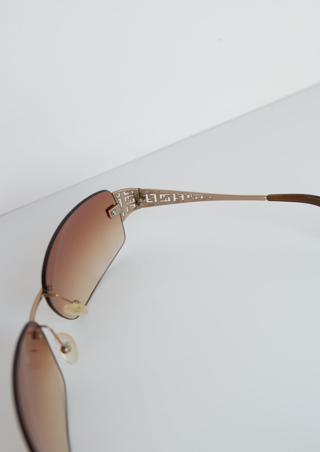 Authentic Preowned Vintage Fendi Square Metal Frame Sunglasses
