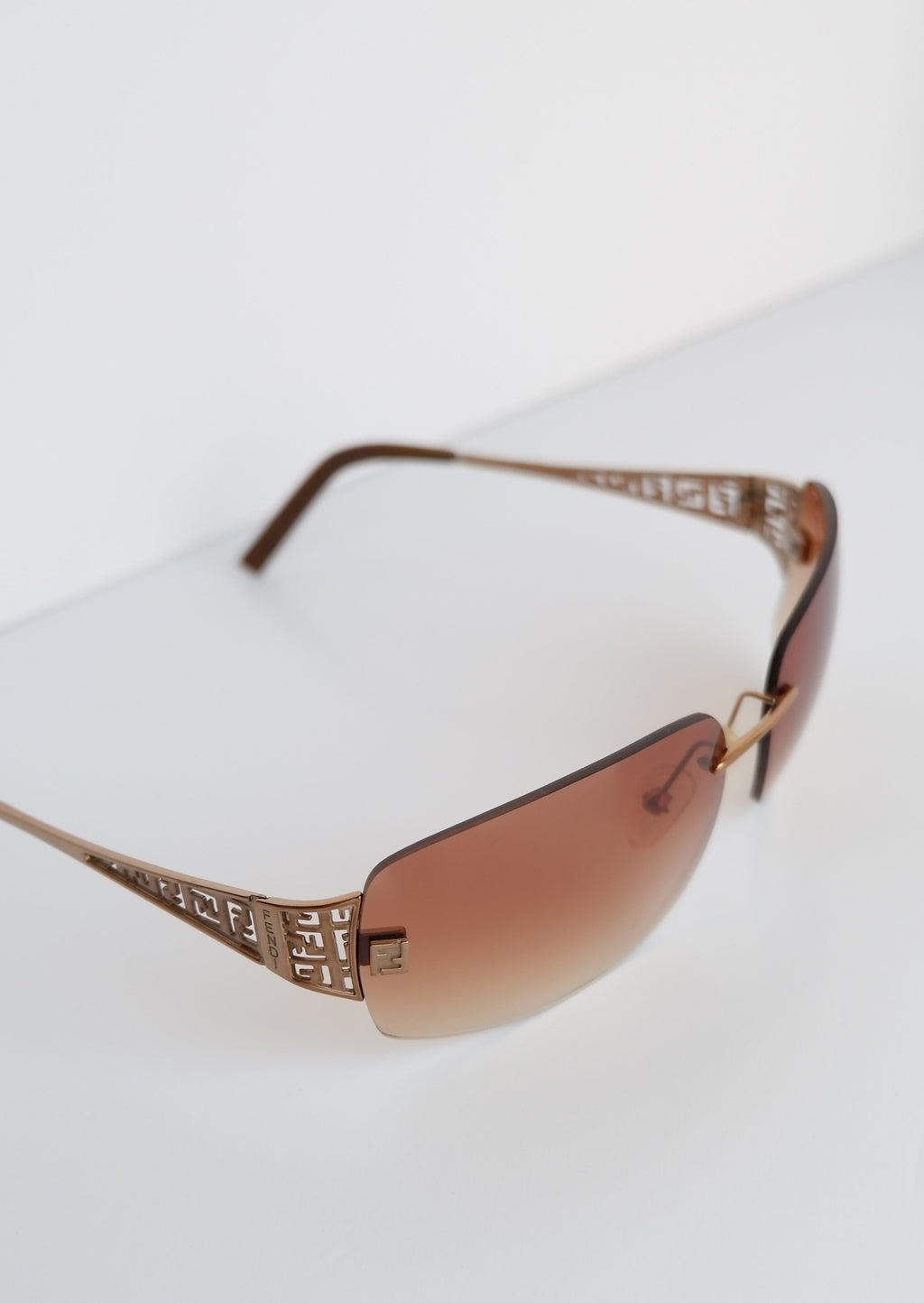 Authentic Preowned Vintage Fendi Square Metal Frame Sunglasses