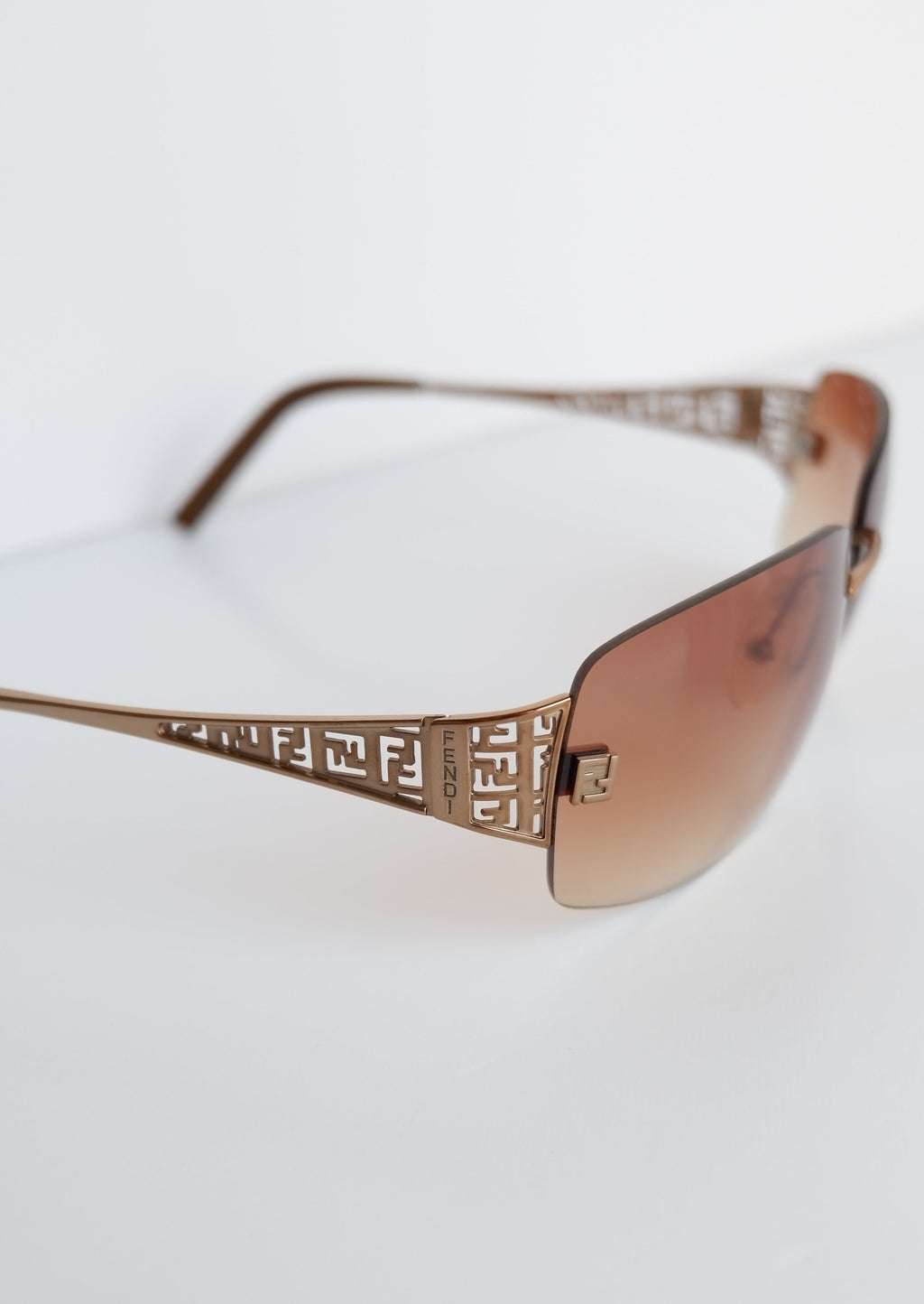 Authentic Preowned Vintage Fendi Square Metal Frame Sunglasses