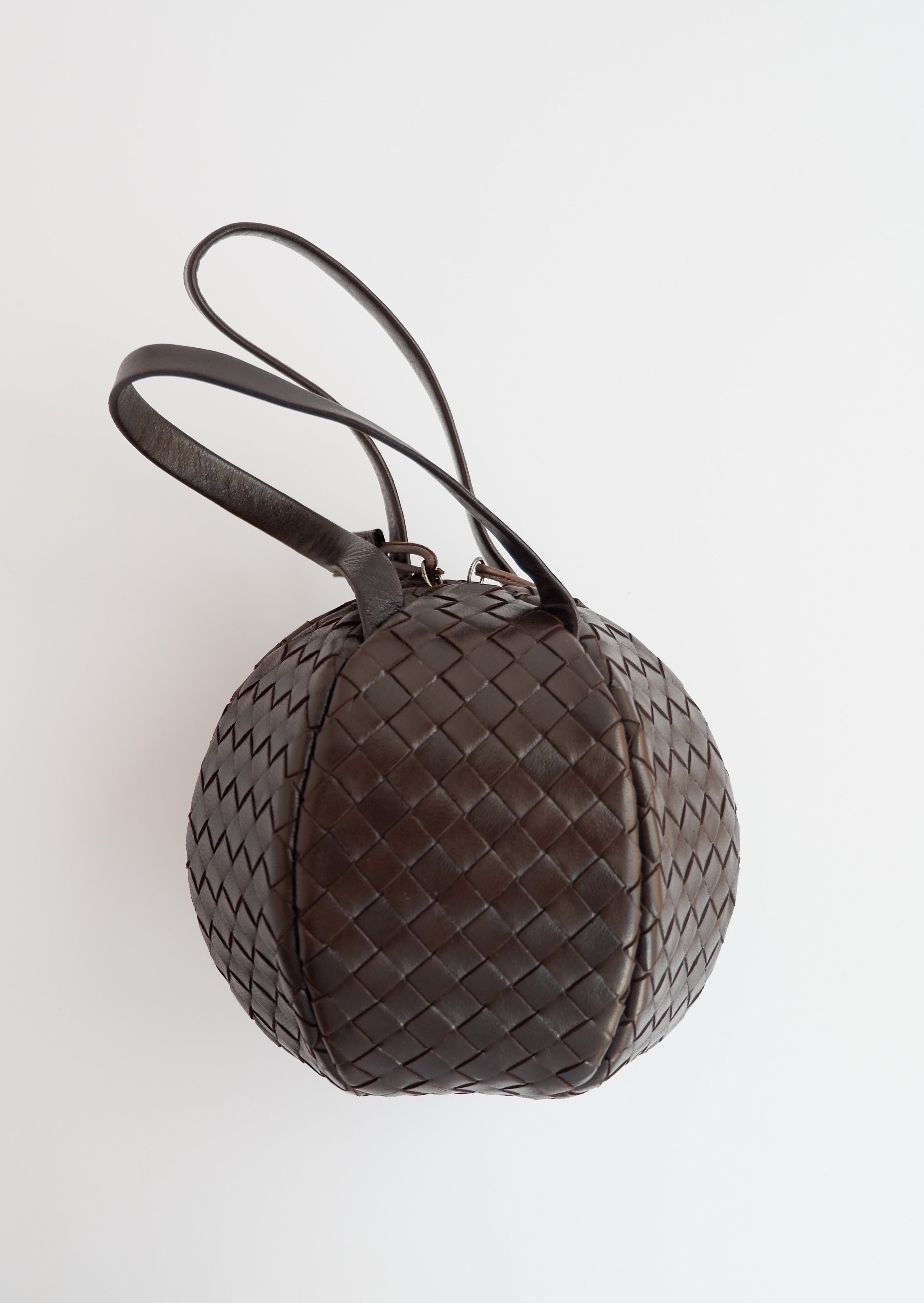 Sac à main Bottega Veneta Mava Mini marron d'occasion authentique