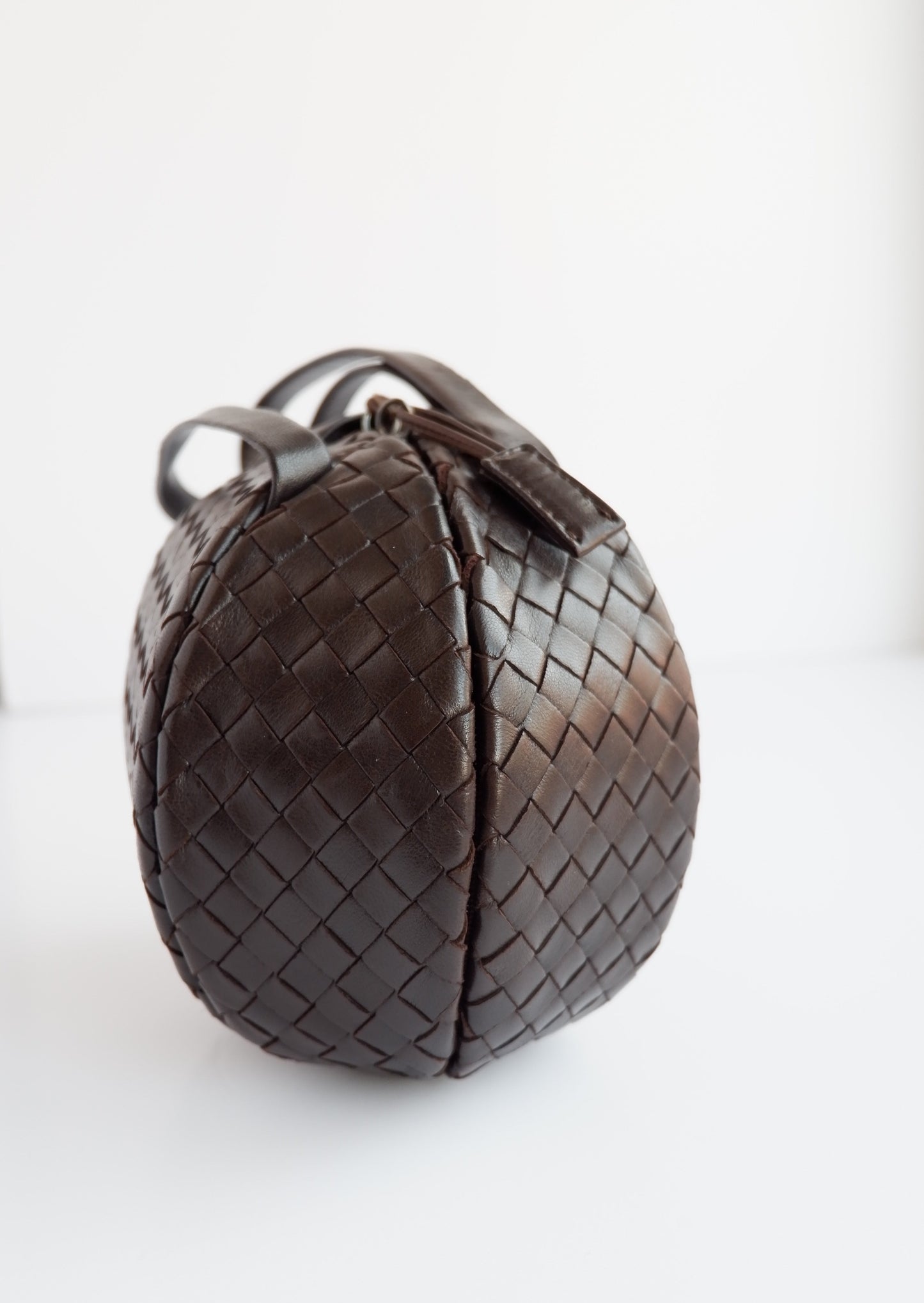 Authentic Preowned Vintage Bottega Veneta Brown Mini Mava Top Handle Bag