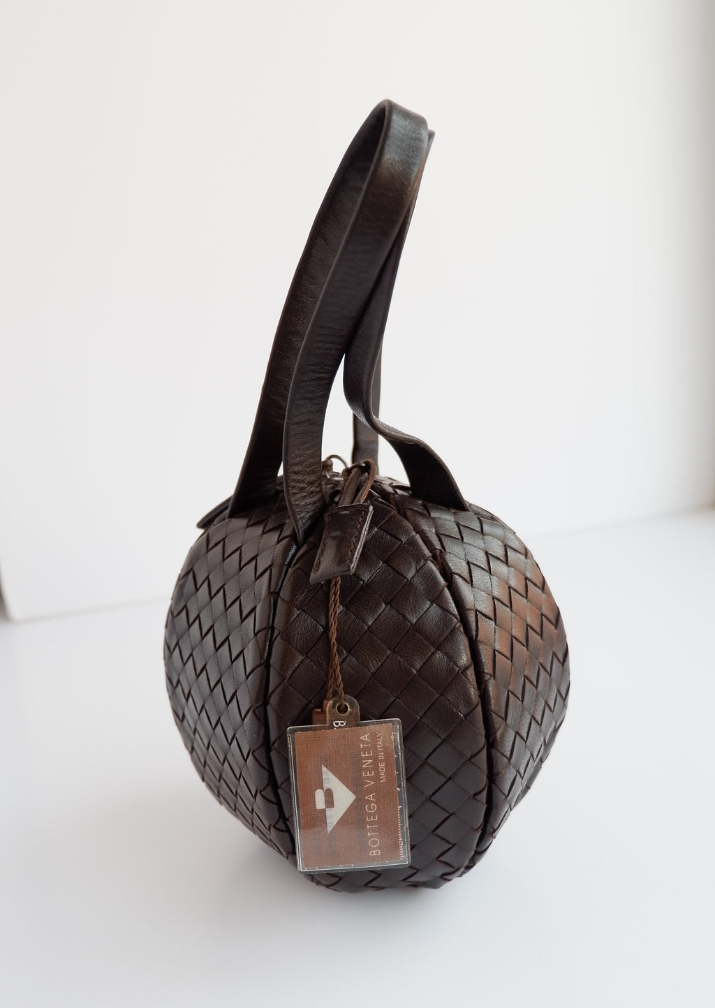 Sac à main Bottega Veneta Mava Mini marron d'occasion authentique