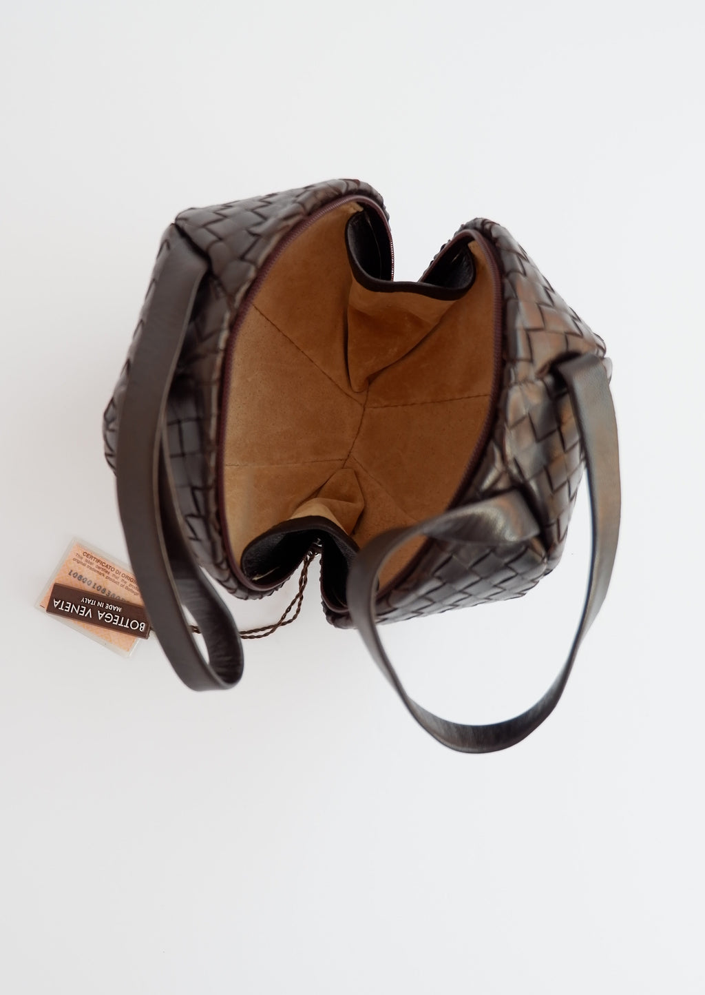 Sac à main Bottega Veneta Mava Mini marron d'occasion authentique