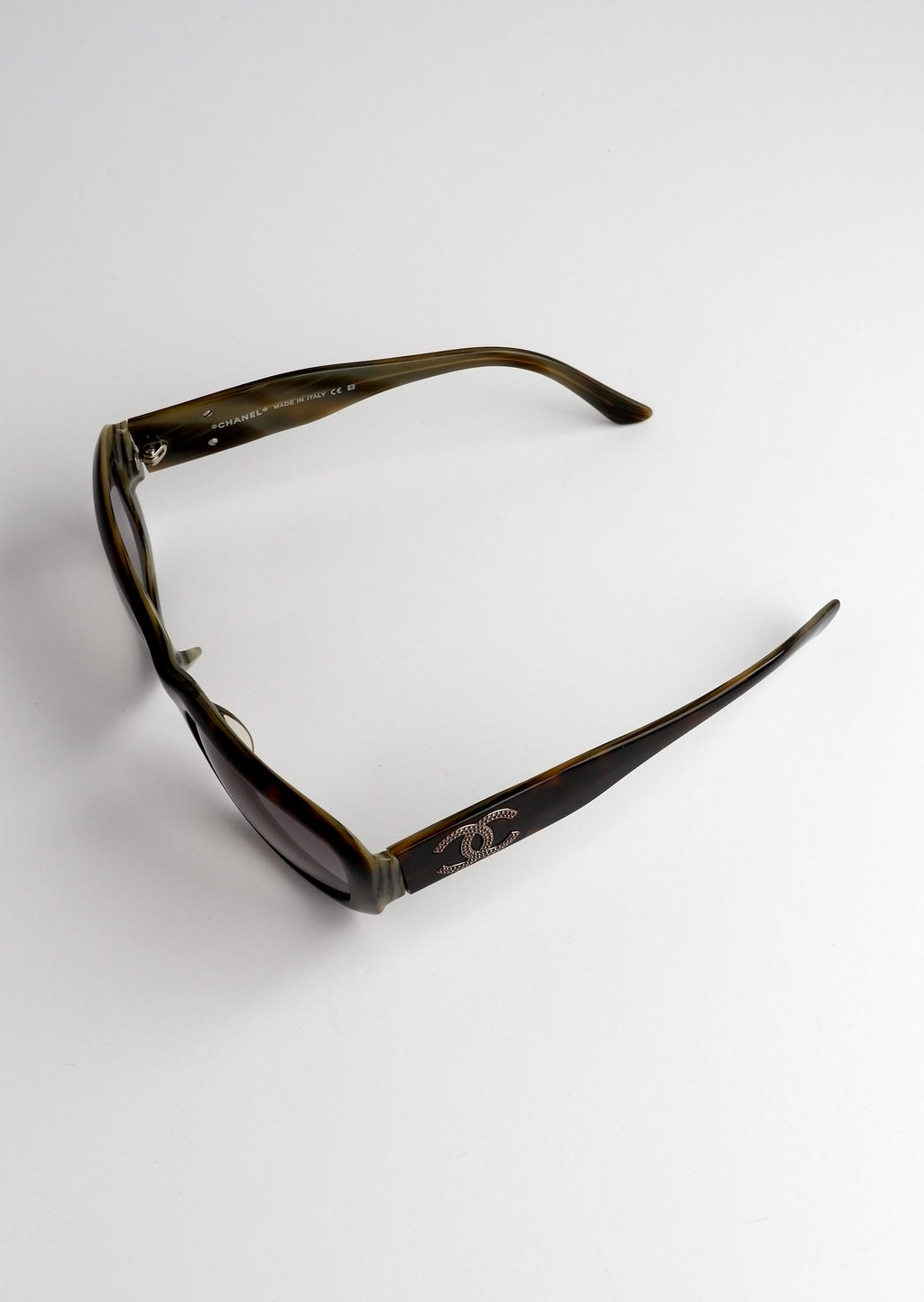 Authentic Preowned Chanel Brown Tortoise Square Frame Sunglasses
