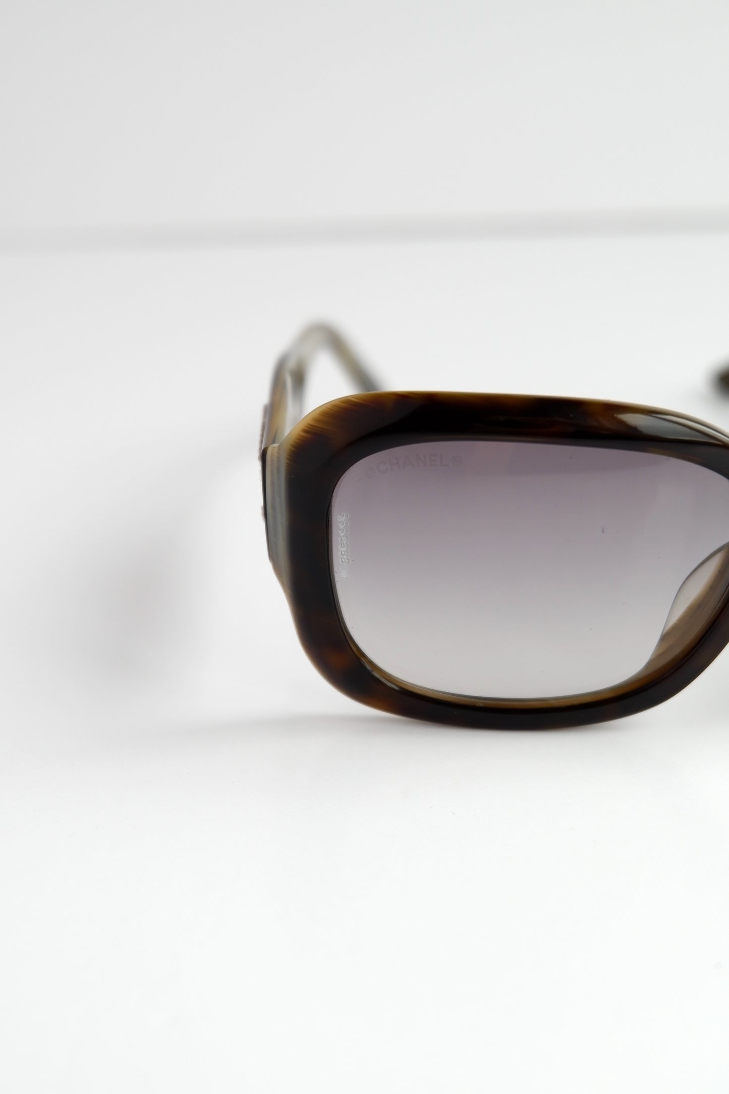 Authentic Preowned Chanel Brown Tortoise Square Frame Sunglasses