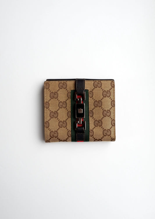 Authentic Preowned Gucci Cherie Line Horsebit Square Bi-Fold Wallet