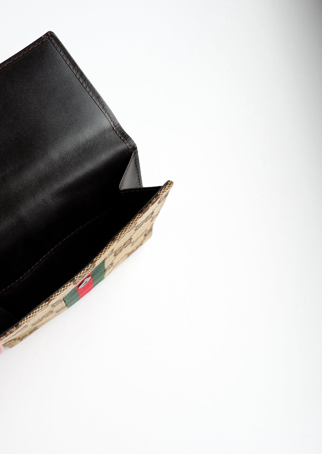 Authentique portefeuille Gucci Cherie Line Horsebit carré à deux volets d'occasion