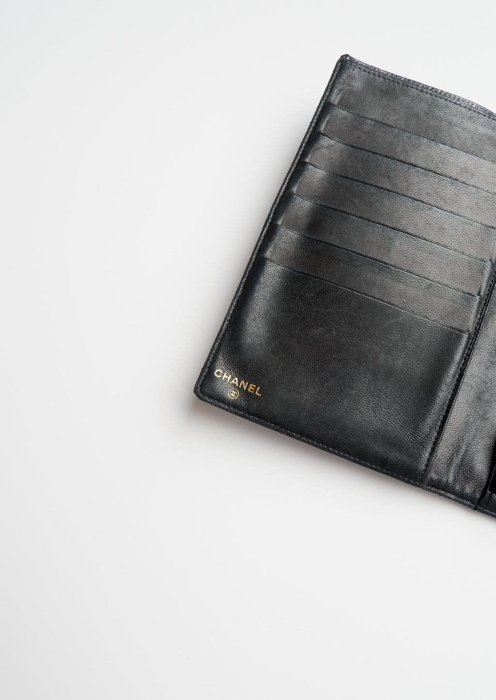 Authentic Preowned Chanel Black Caviar Long Bi-Fold Wallet