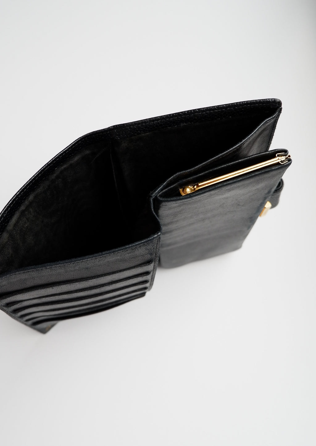 Authentic Preowned Chanel Black Caviar Long Bi-Fold Wallet