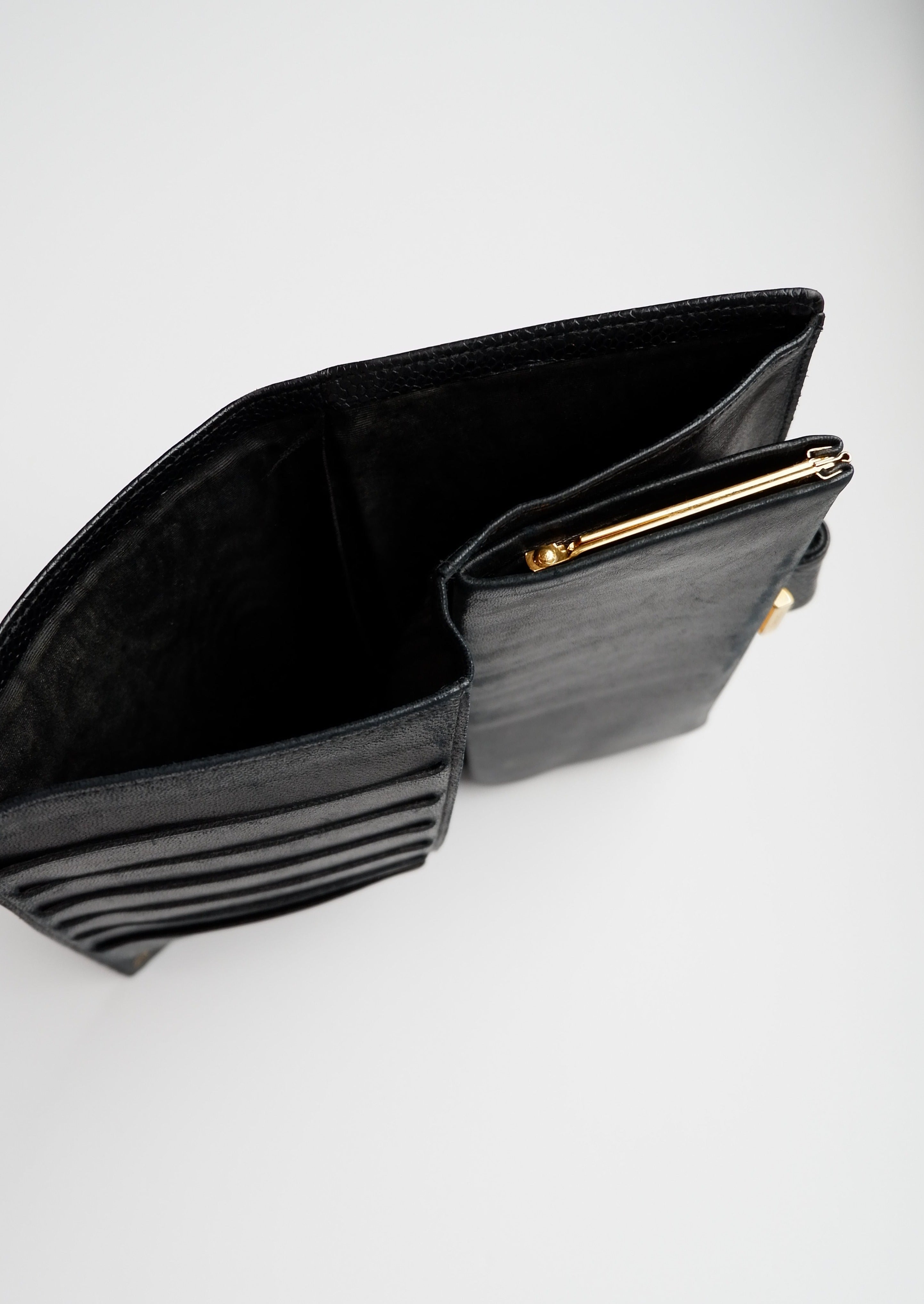 Authentic Preowned Chanel Black Caviar Long Bi-Fold Wallet