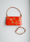 Pochette Lexington Louis Vuitton Vernis Rouge Fleurie Pré-aimée Authentique + Collier Ras du Cou Assorti