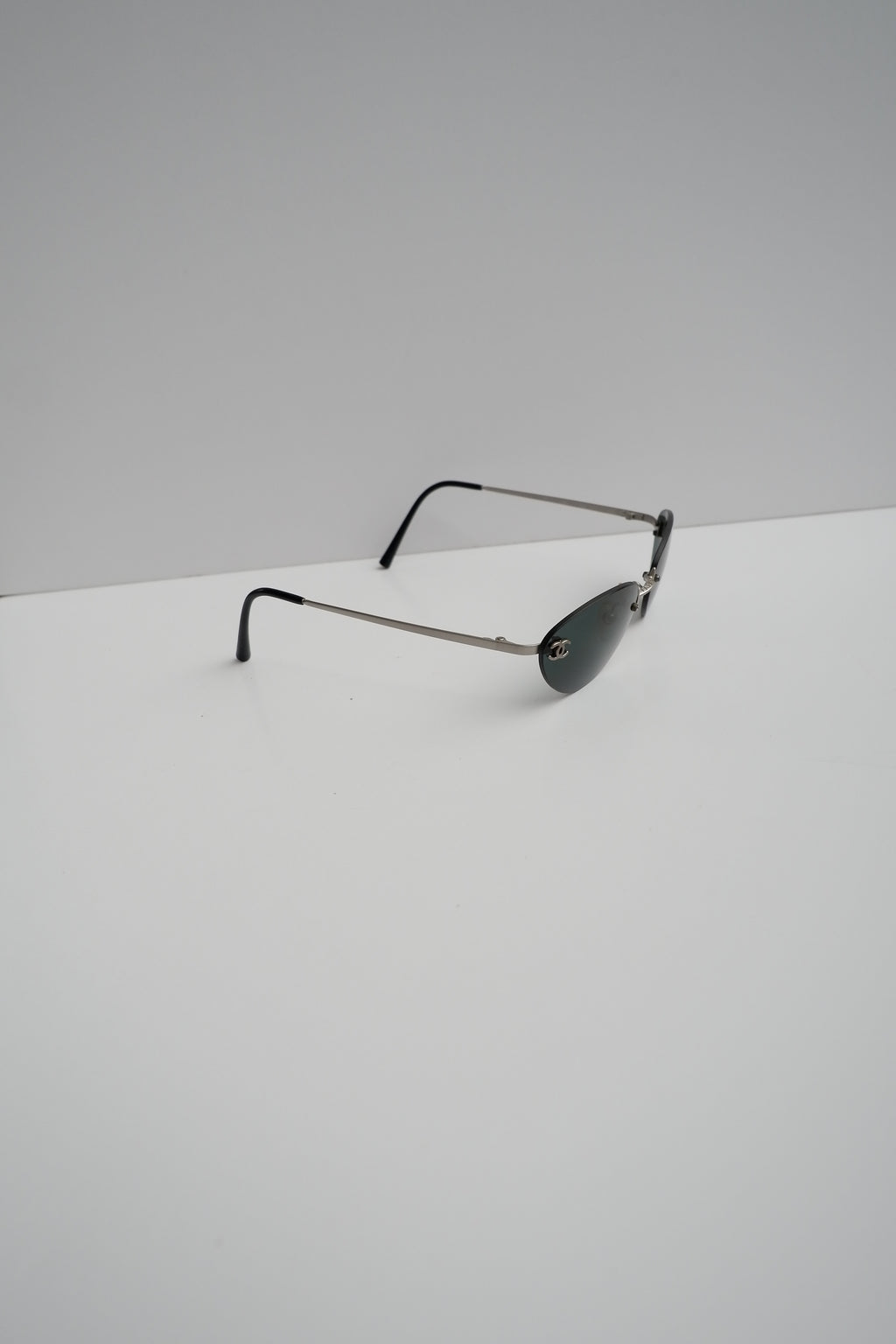 Authentic Preowned Vintage Chanel Cat Eye Metal Frame Sunglasses
