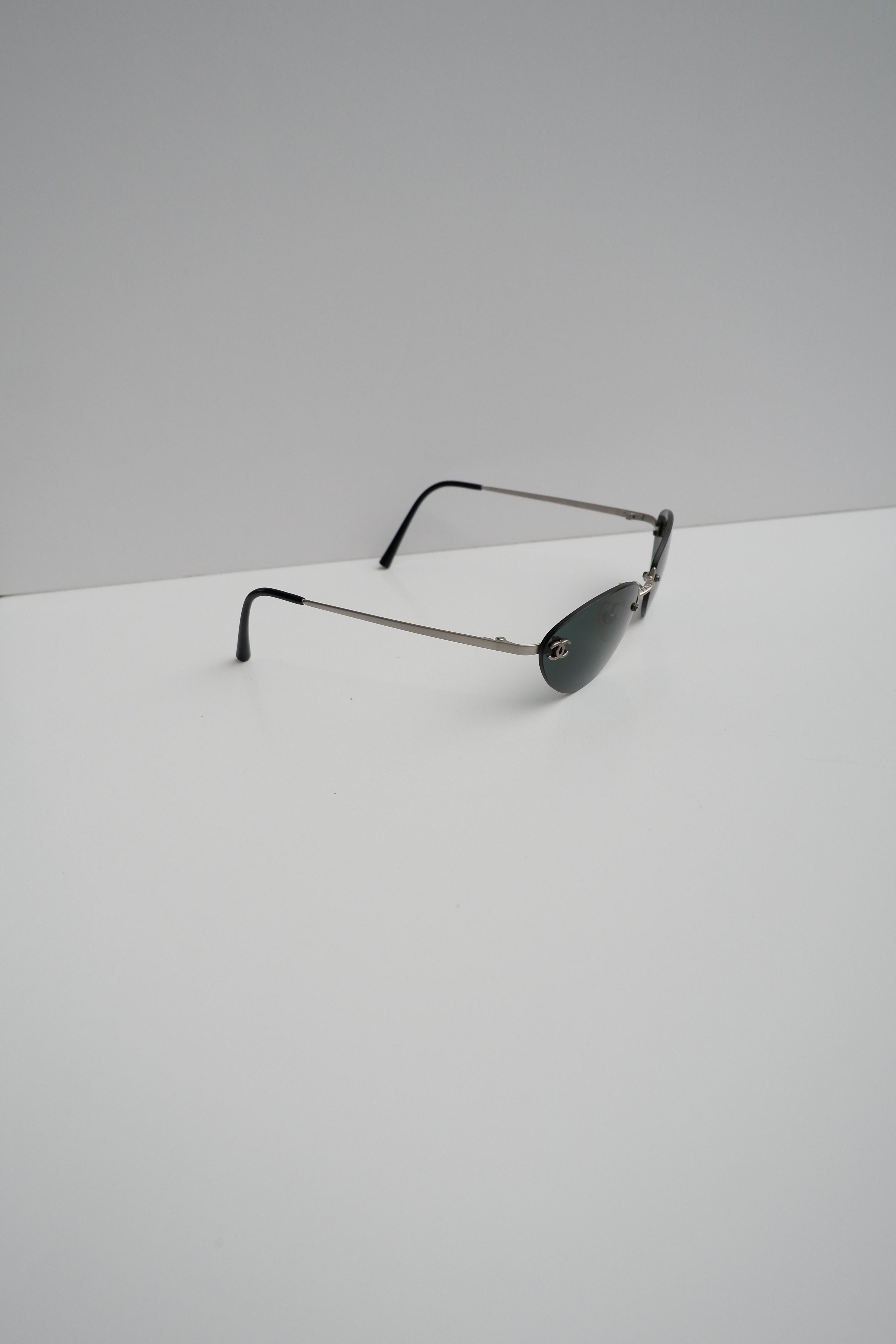 Authentic Preowned Vintage Chanel Cat Eye Metal Frame Sunglasses