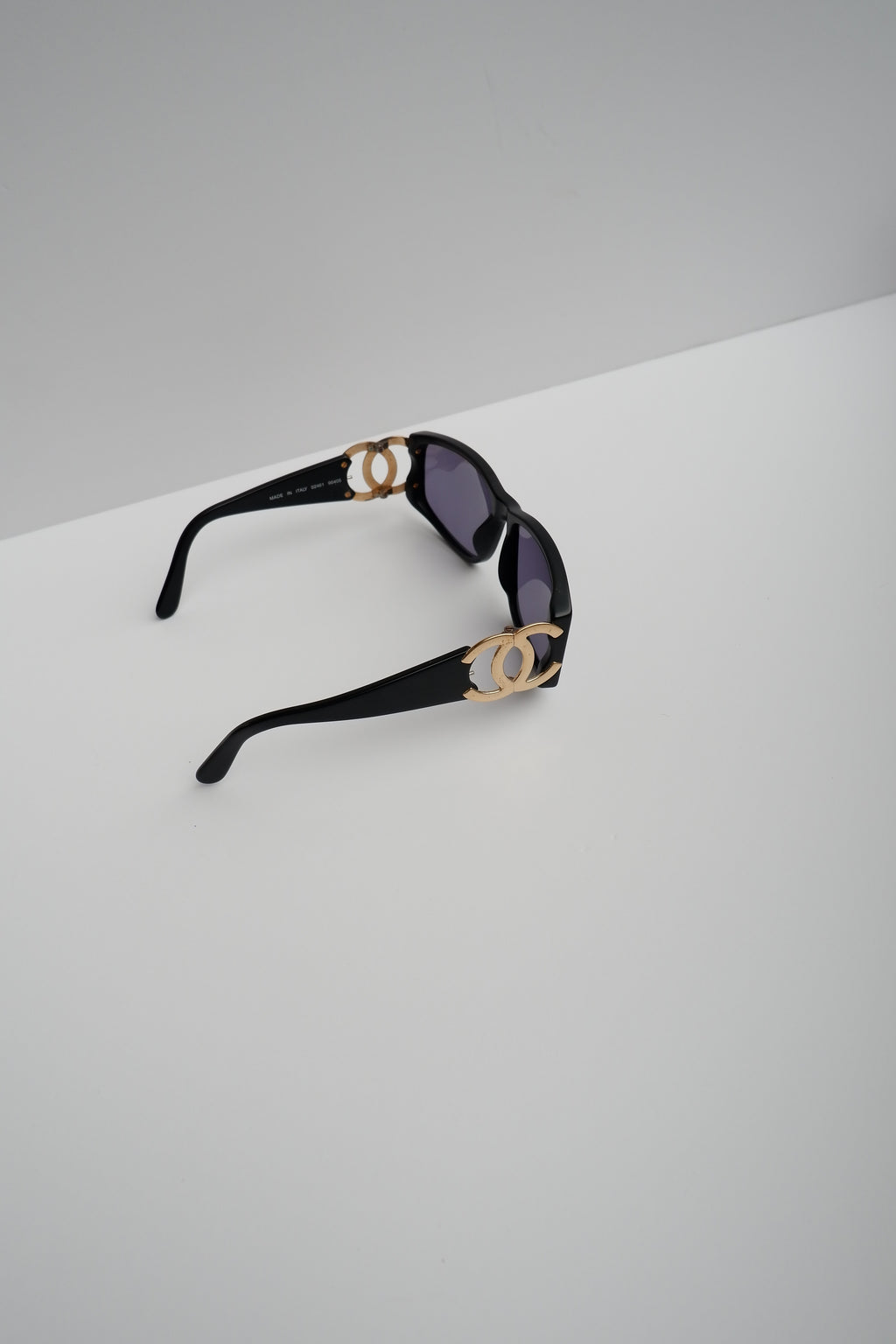 Authentic Preowned Vintage Chanel Black CC Logo Square Frame Sunglasses