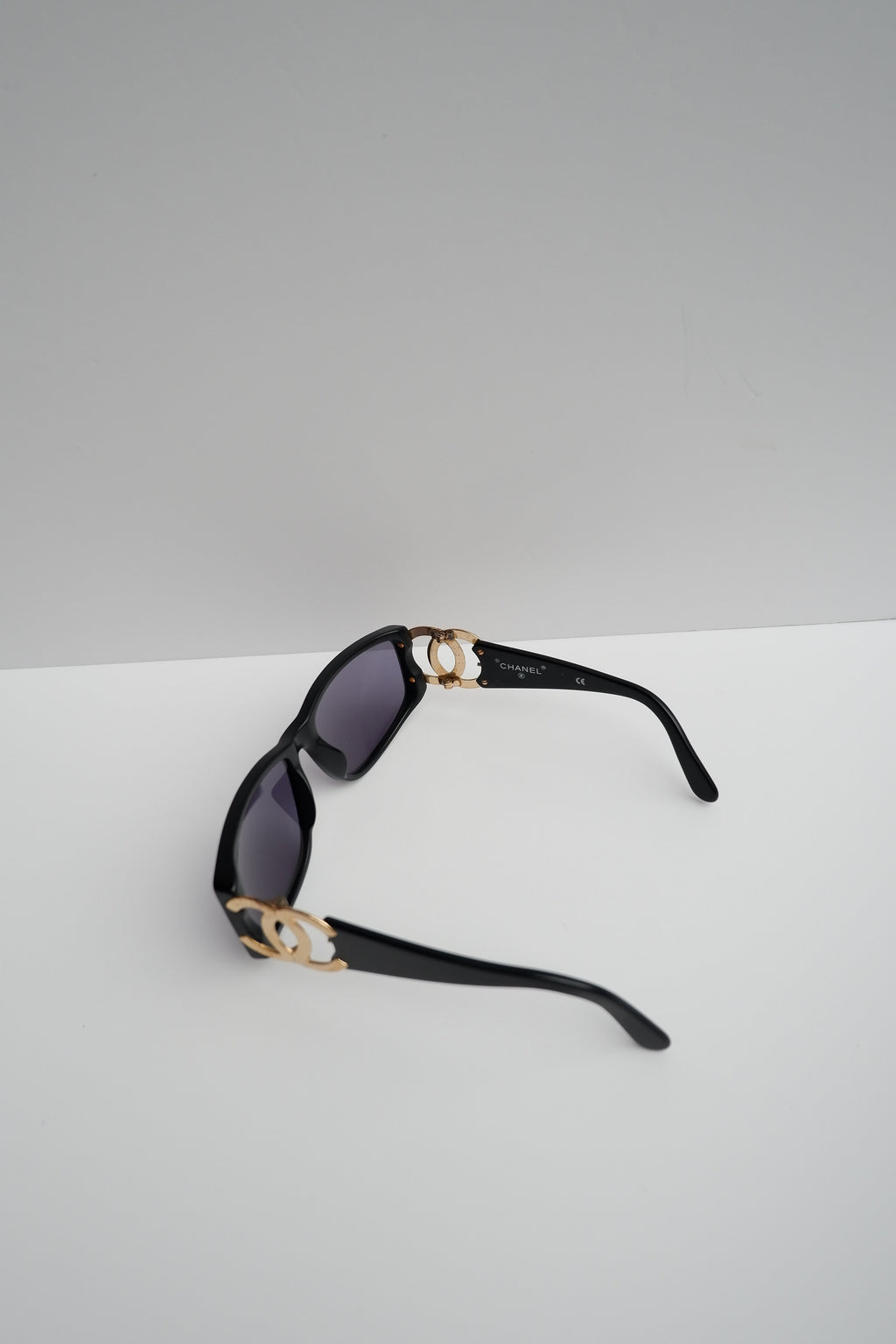 Authentic Preowned Vintage Chanel Black CC Logo Square Frame Sunglasses