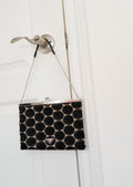 Pochette / Sac Prada authentique d'occasion, imprimé cercles noirs et blancs