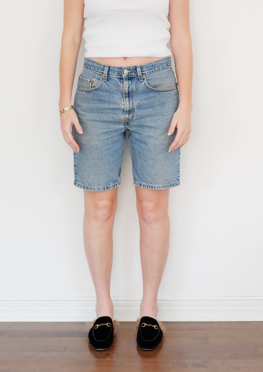 Levis Vintage 505 Medium Light Wash Jean Shorts- 31