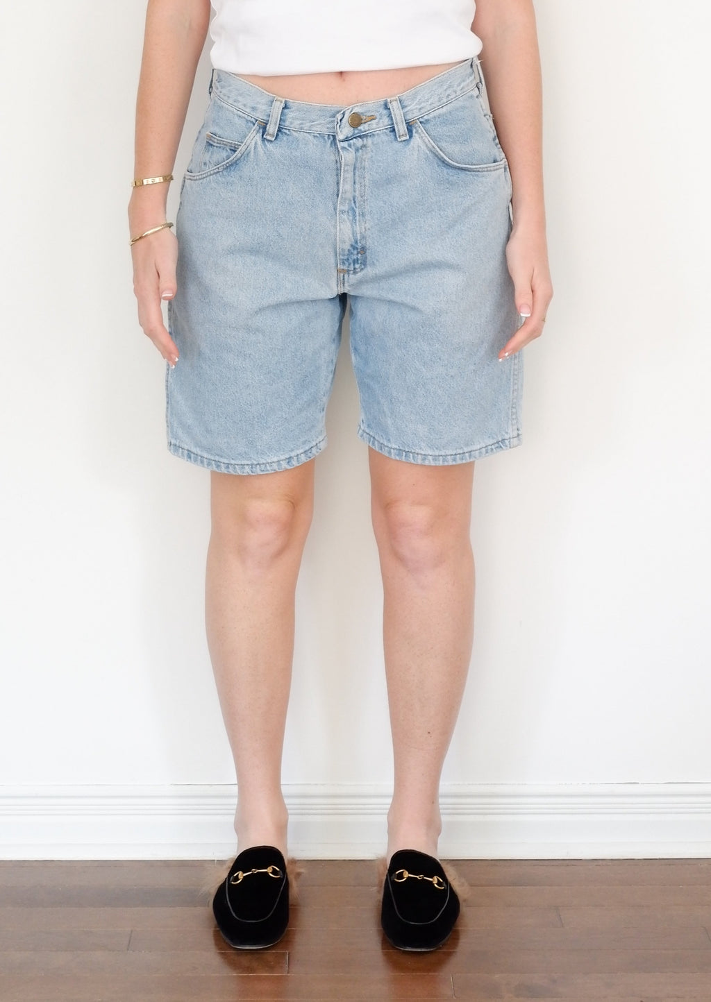 Wrangler Vintage Light Wash Jean Shorts - 30