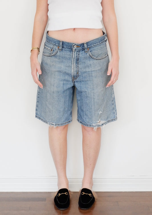 Levis 550 Medium Wash Jean Shorts - 34