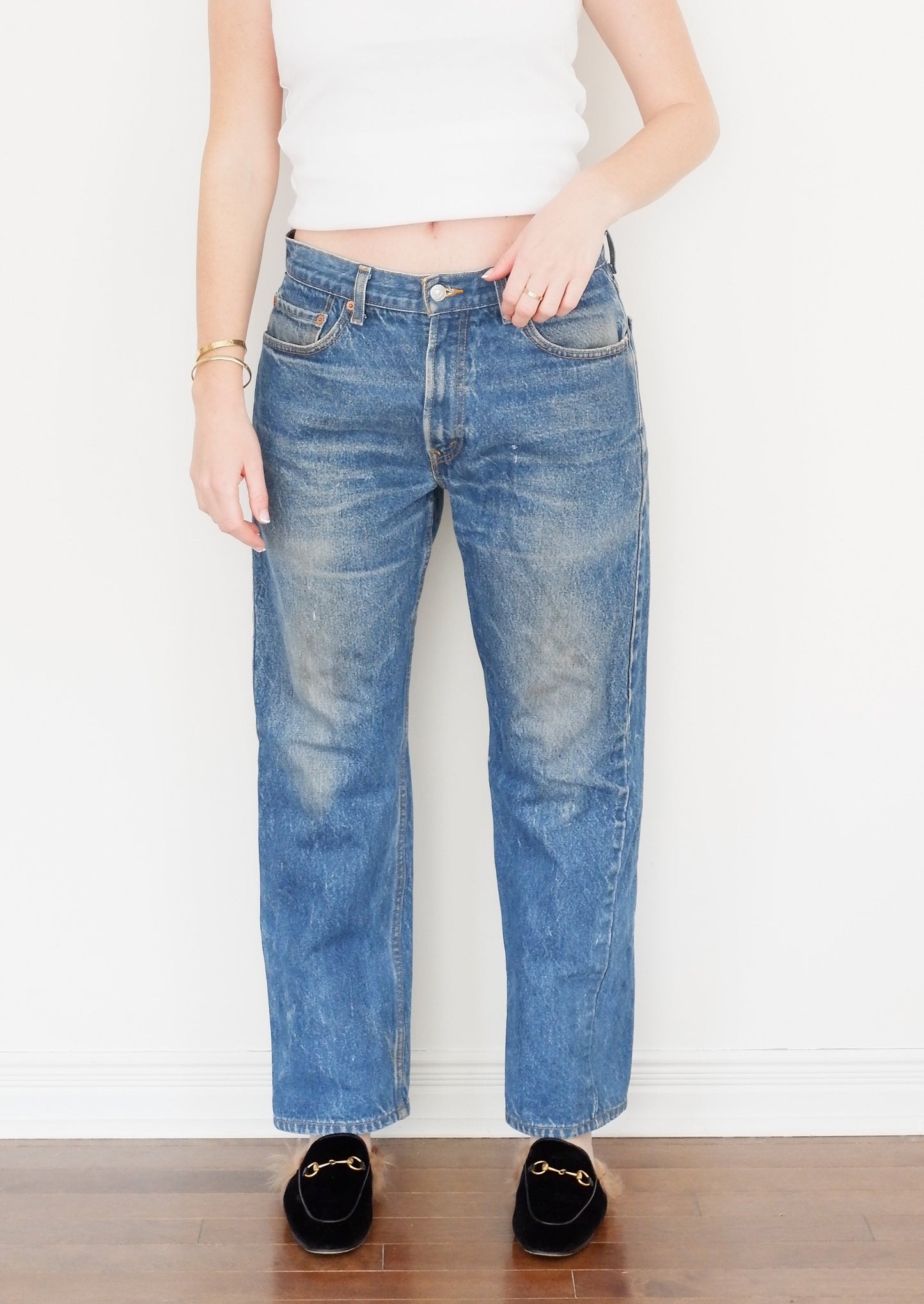 Levis Vintage 505 Dark Wash Jeans - 31