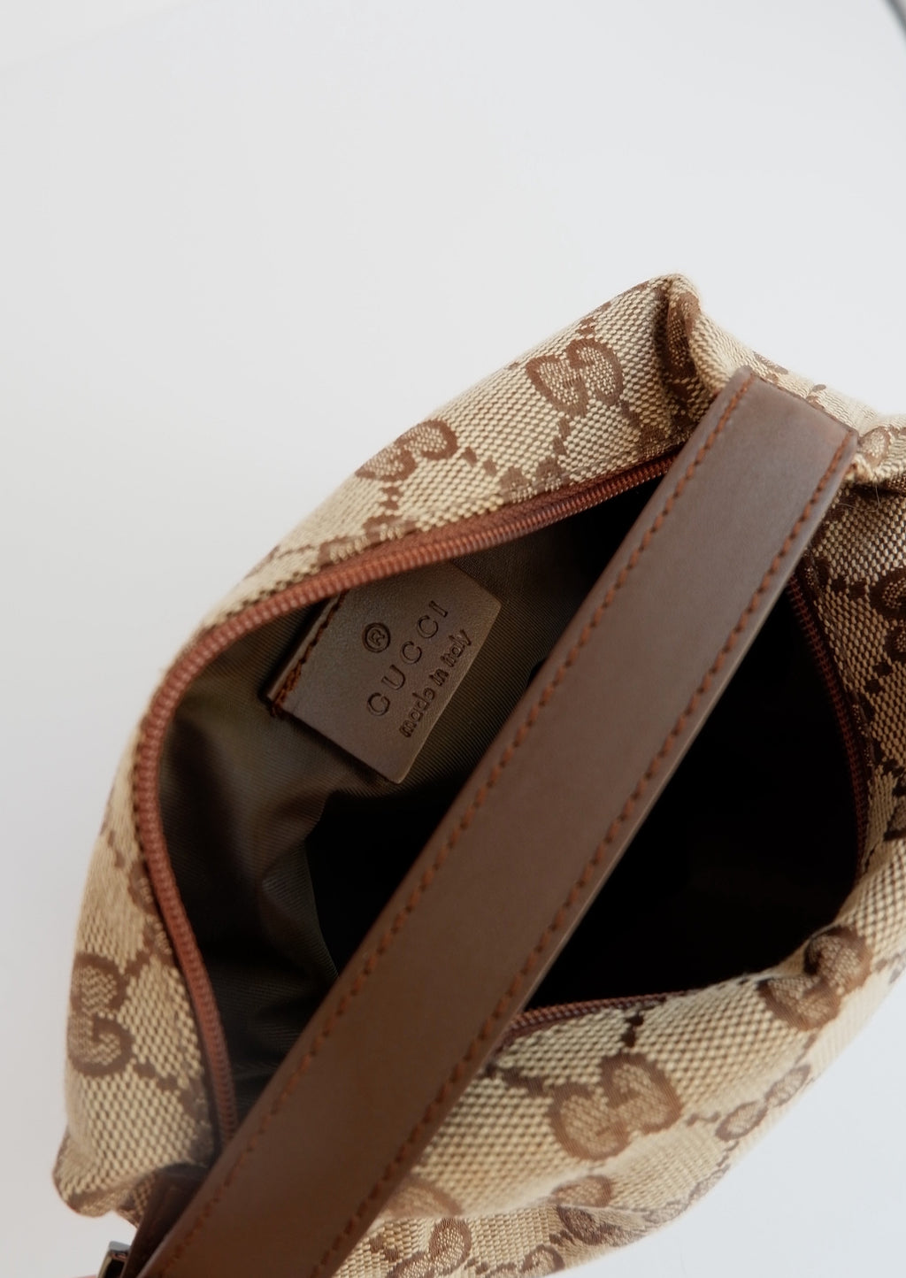 Authentic Preowned Gucci Brown GG Canvas Pouch Bag