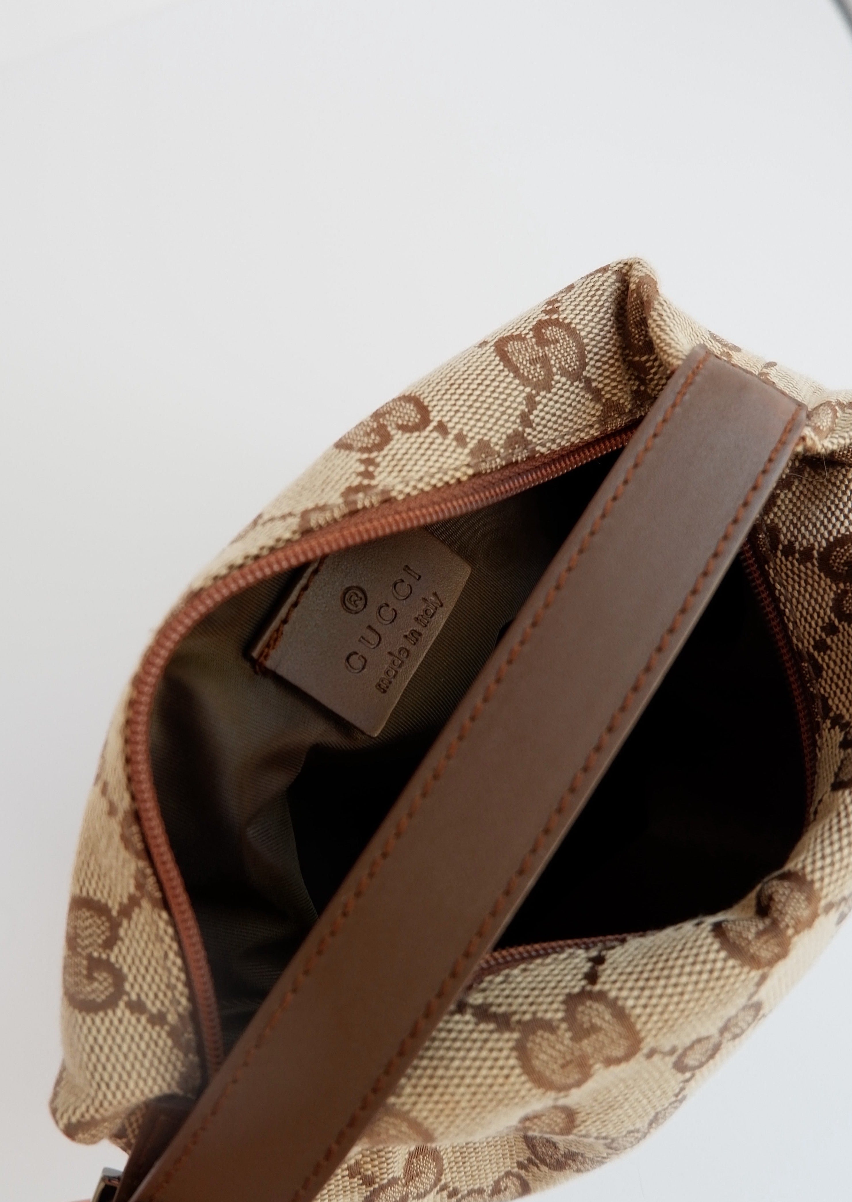 Authentic Preowned Gucci Brown GG Canvas Pouch Bag