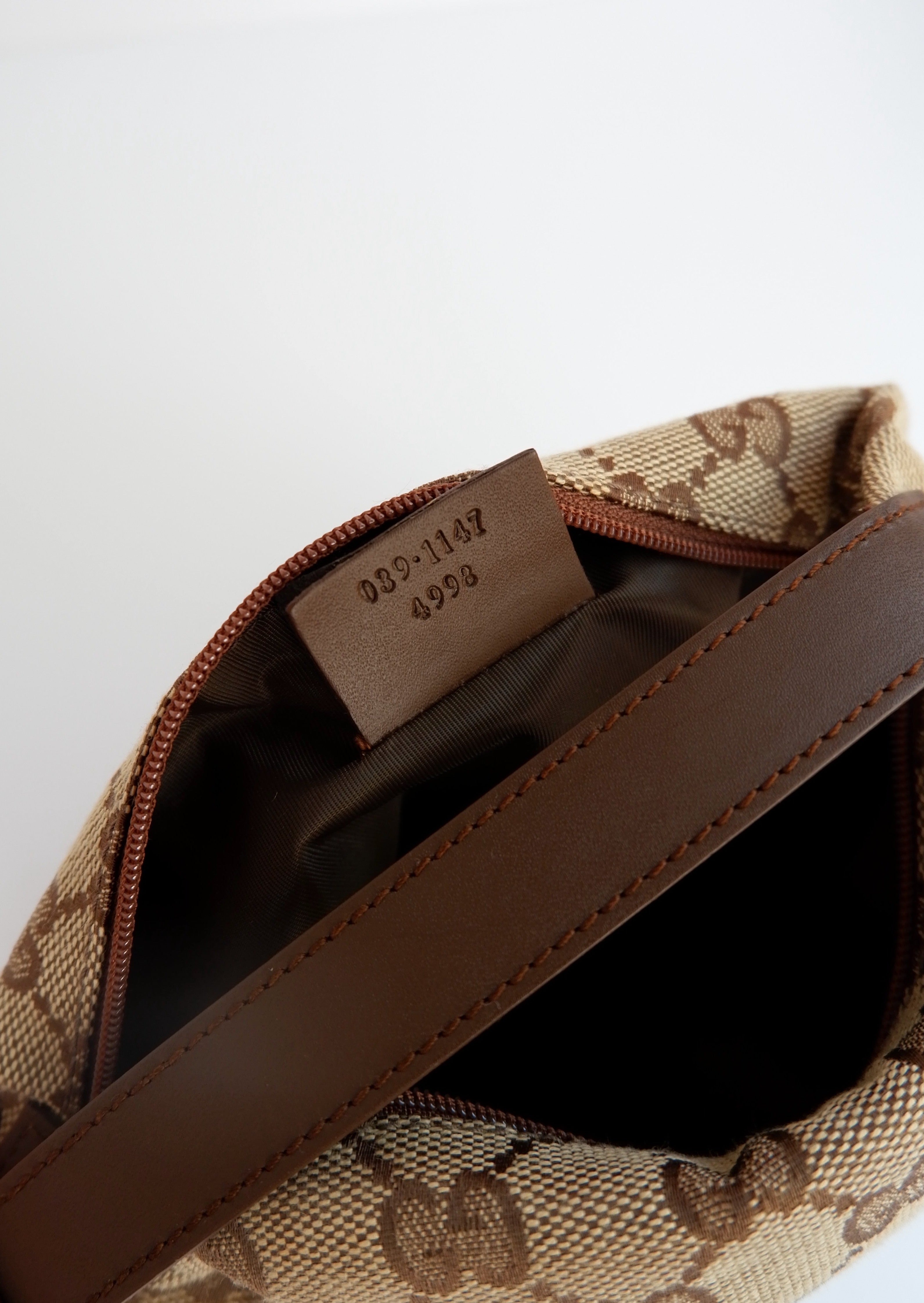 Authentic Preowned Gucci Brown GG Canvas Pouch Bag
