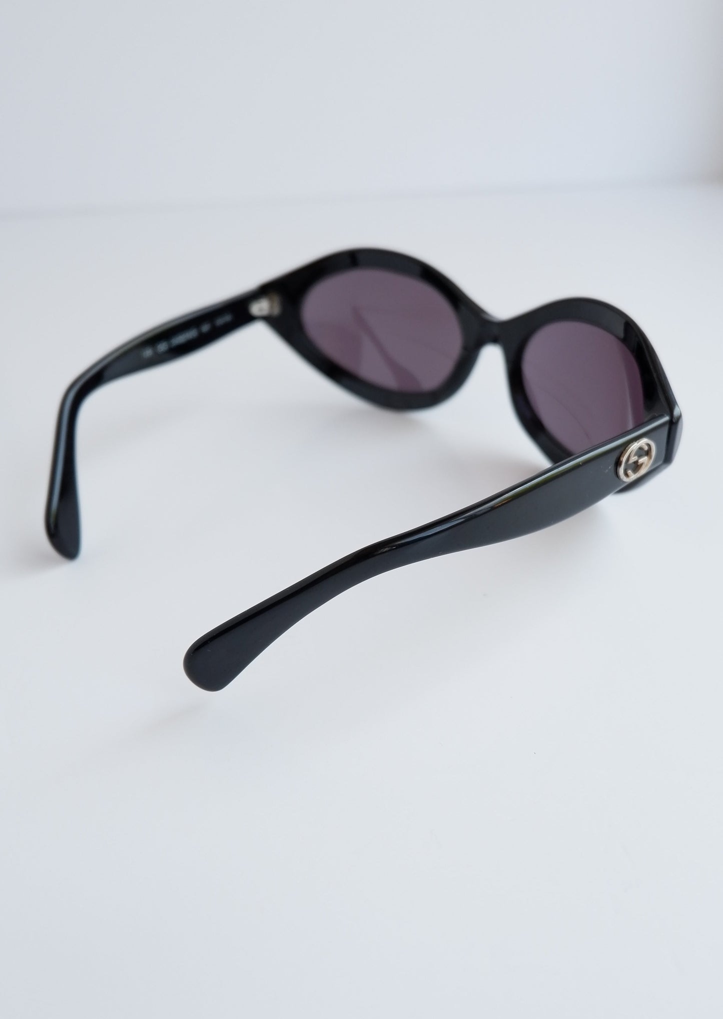 Authentic Preowned Vintage Gucci Black Round Frame Sunglasses
