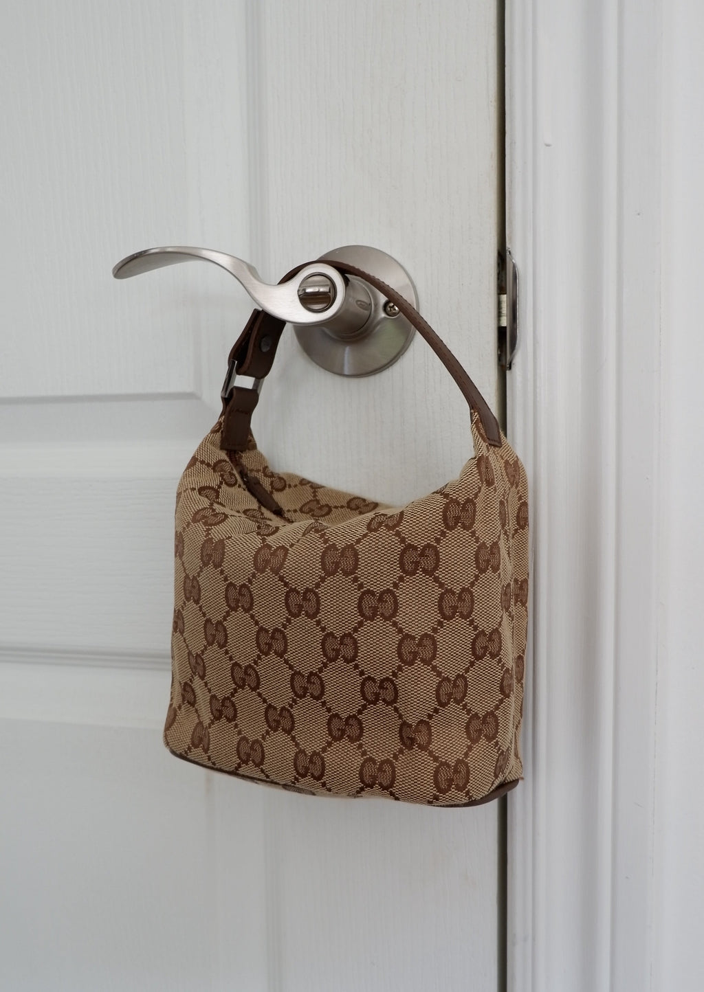 Authentic Preowned Gucci Brown GG Canvas Pouch Bag