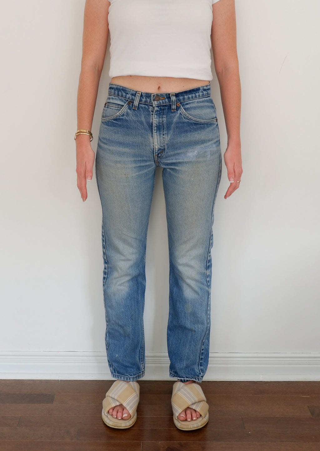 Levis Vintage 505 Medium Light Wash Jeans - 30