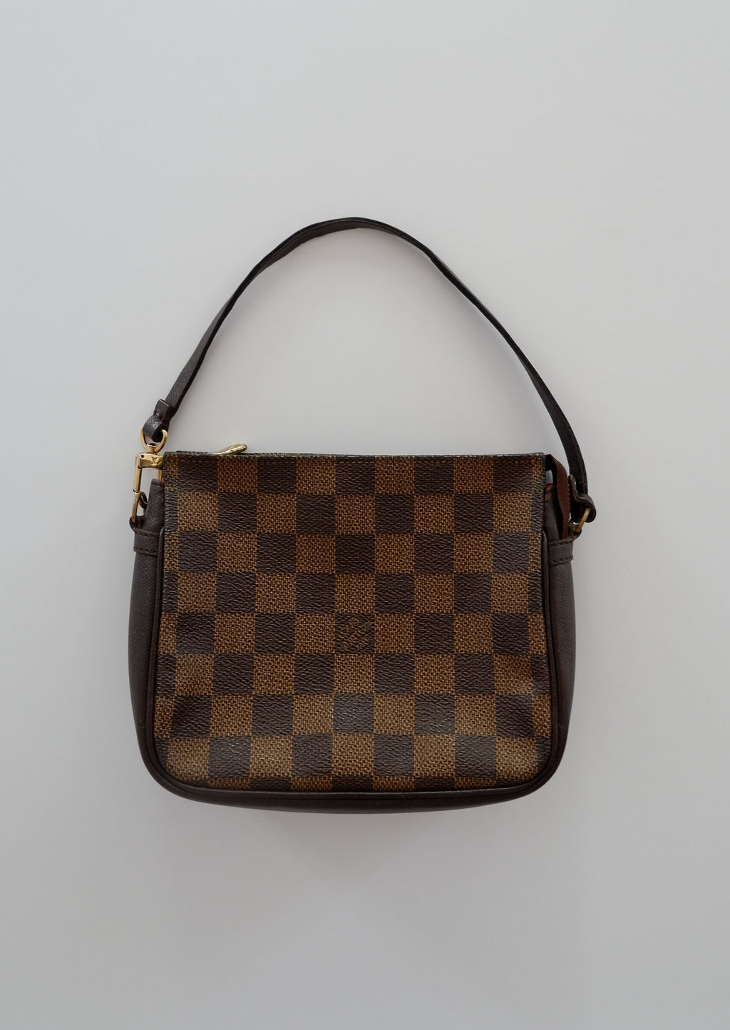 Pochette accessoire Louis Vuitton Damier Ebene Trousse, pré-aimée et authentique