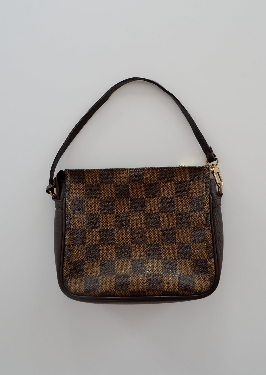 Pochette accessoire Louis Vuitton Damier Ebene Trousse, pré-aimée et authentique