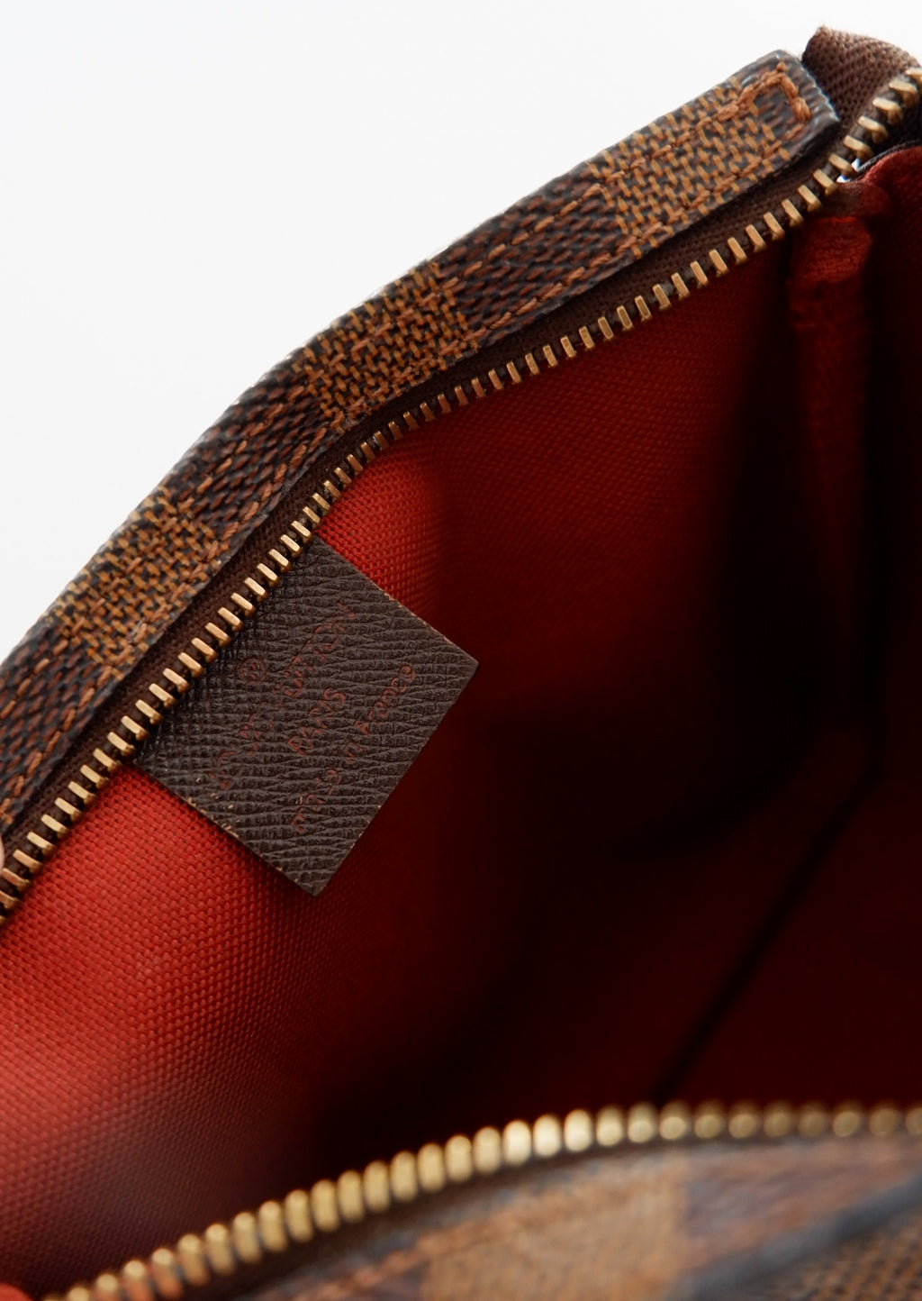 Pochette accessoire Louis Vuitton Damier Ebene Trousse, pré-aimée et authentique