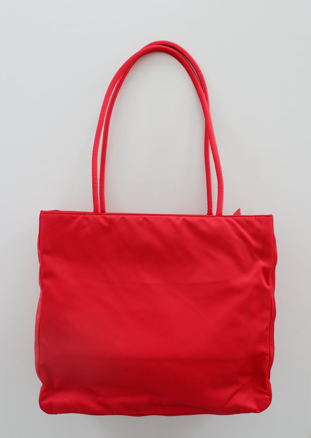 AUthentic Preowned Vintage Prada Red Nylon Tote Bag