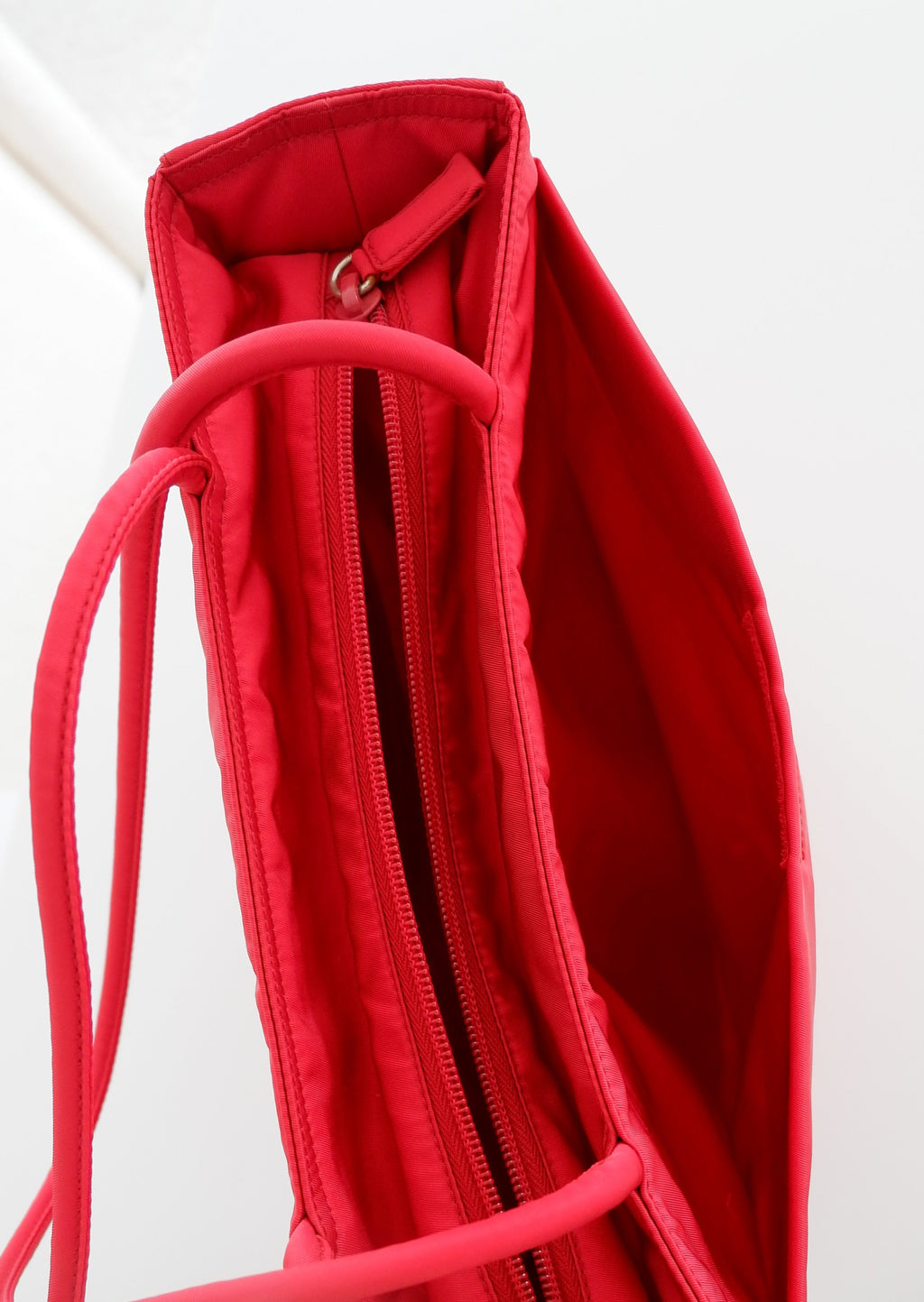 AUthentic Preowned Vintage Prada Red Nylon Tote Bag