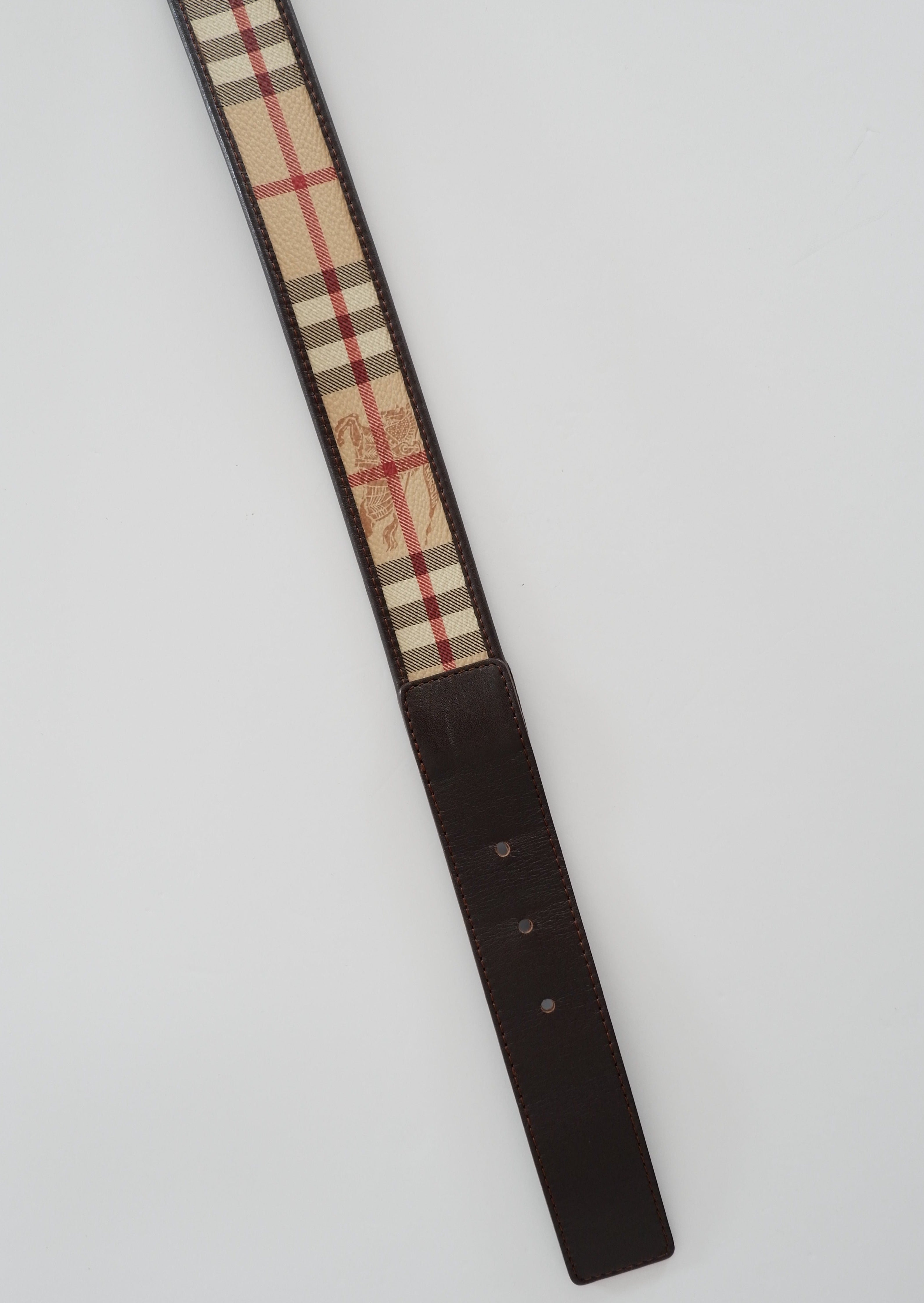 Authentic Preowned Burberry Nova Check Coated Canvas Belt - 105/42