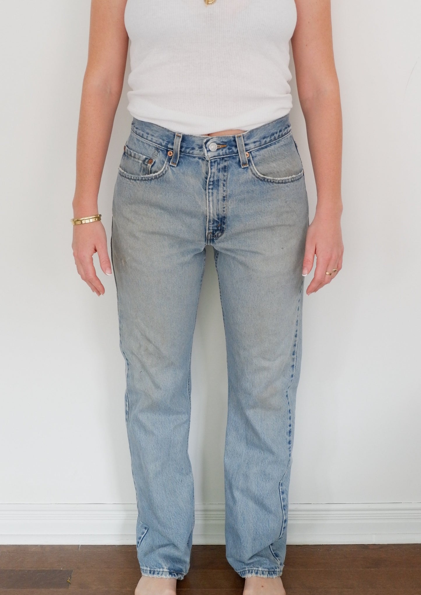 Levis Vintage 505 Medium Light Wash Jeans - 29