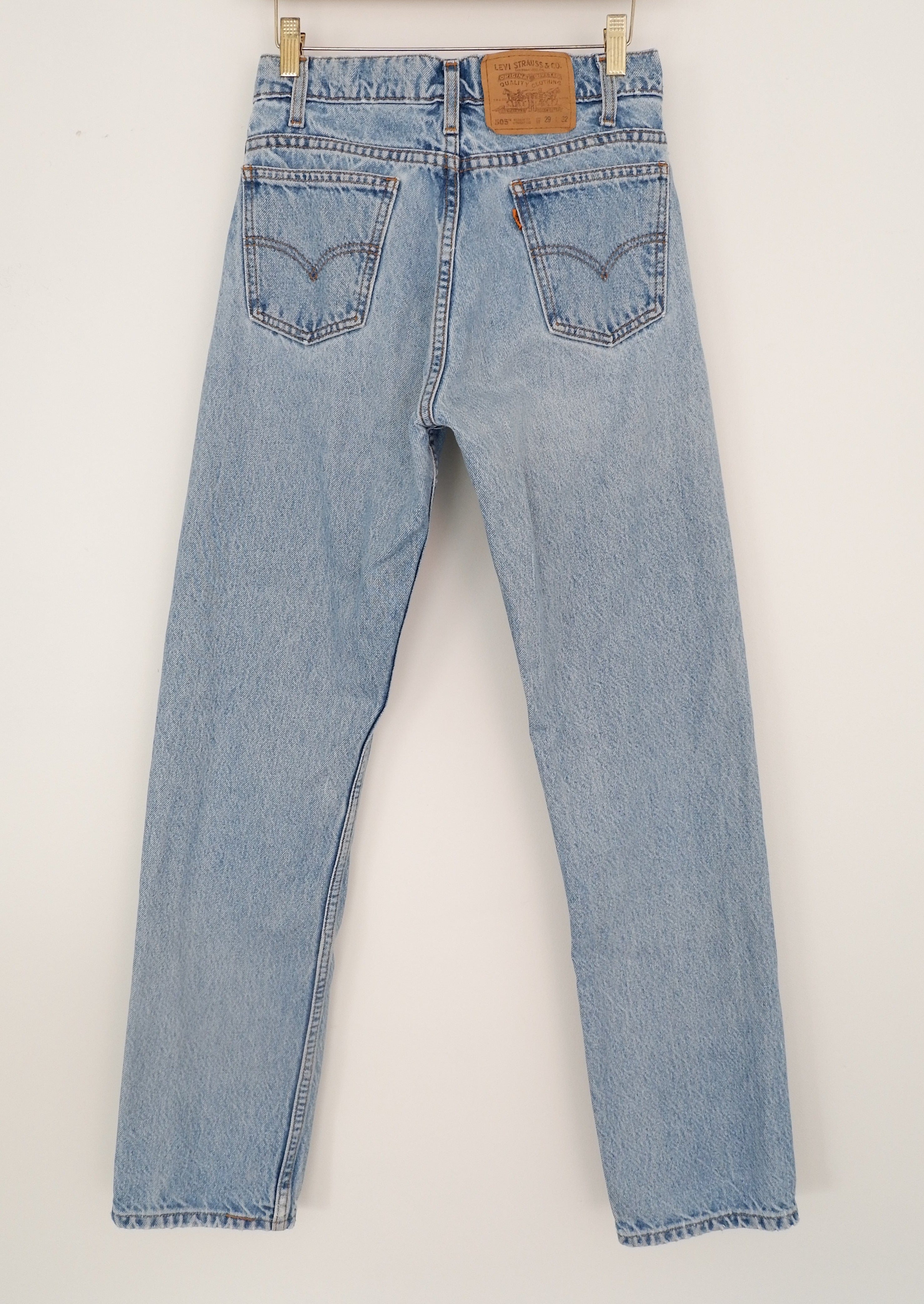 Levis Vintage 505 Medium Light Wash Jeans - 27