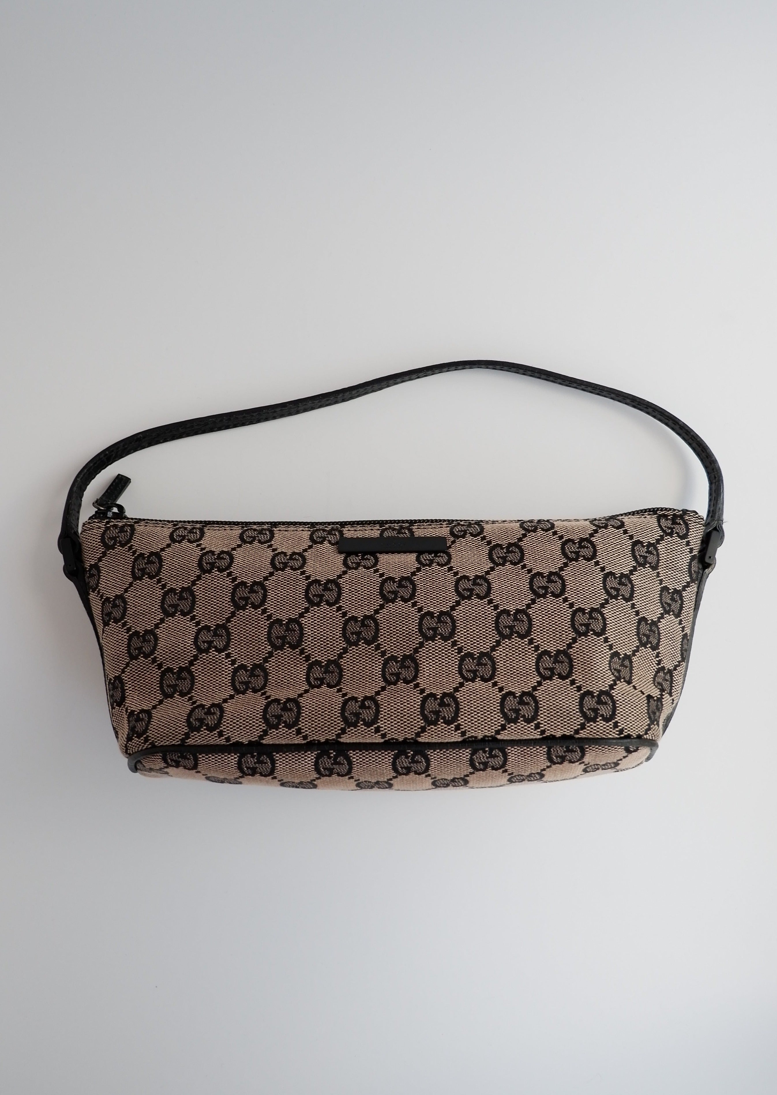 Pochette Bateau Authentique d'occasion Gucci Beige/Noir