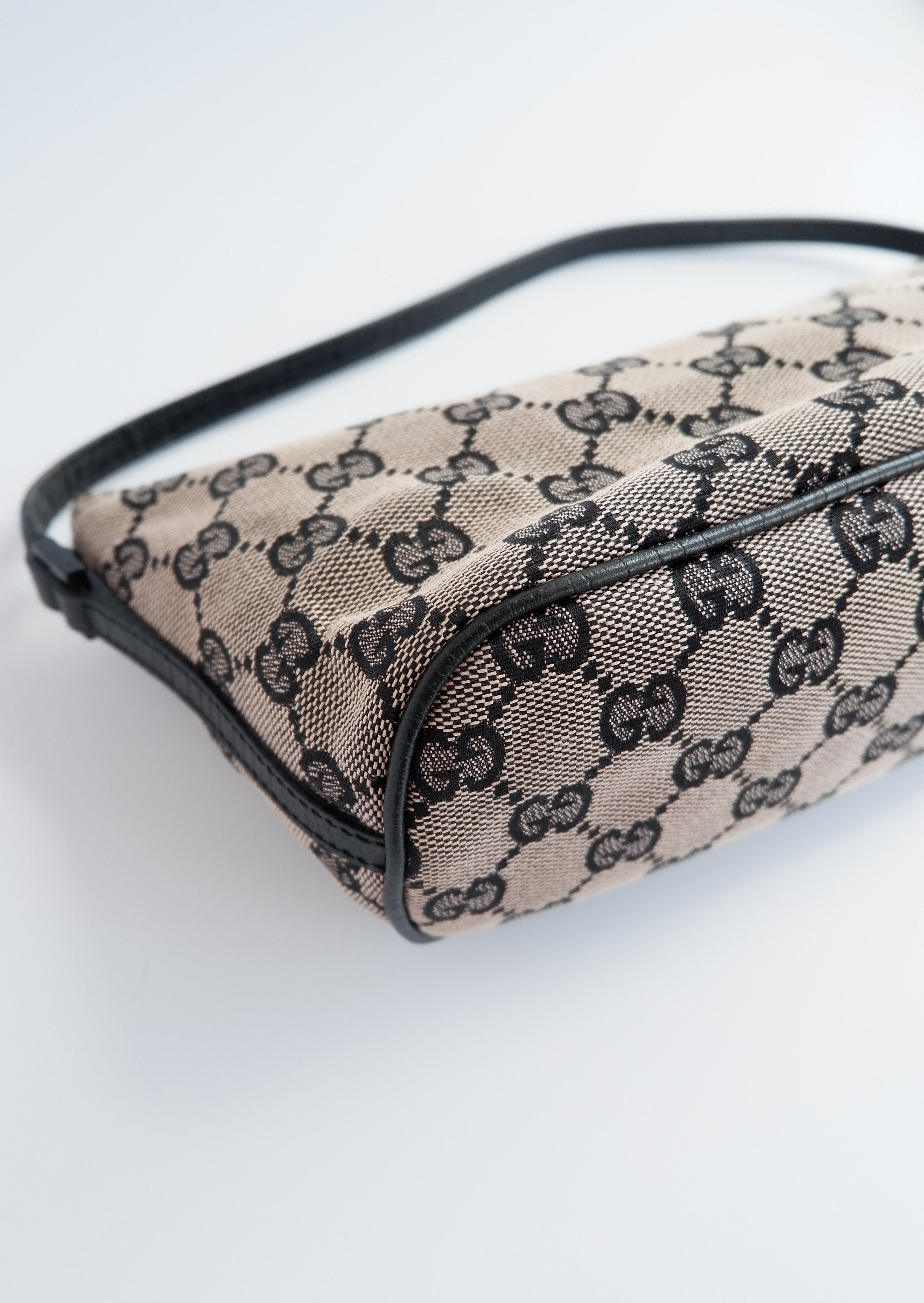 Pochette Bateau Authentique d'occasion Gucci Beige/Noir