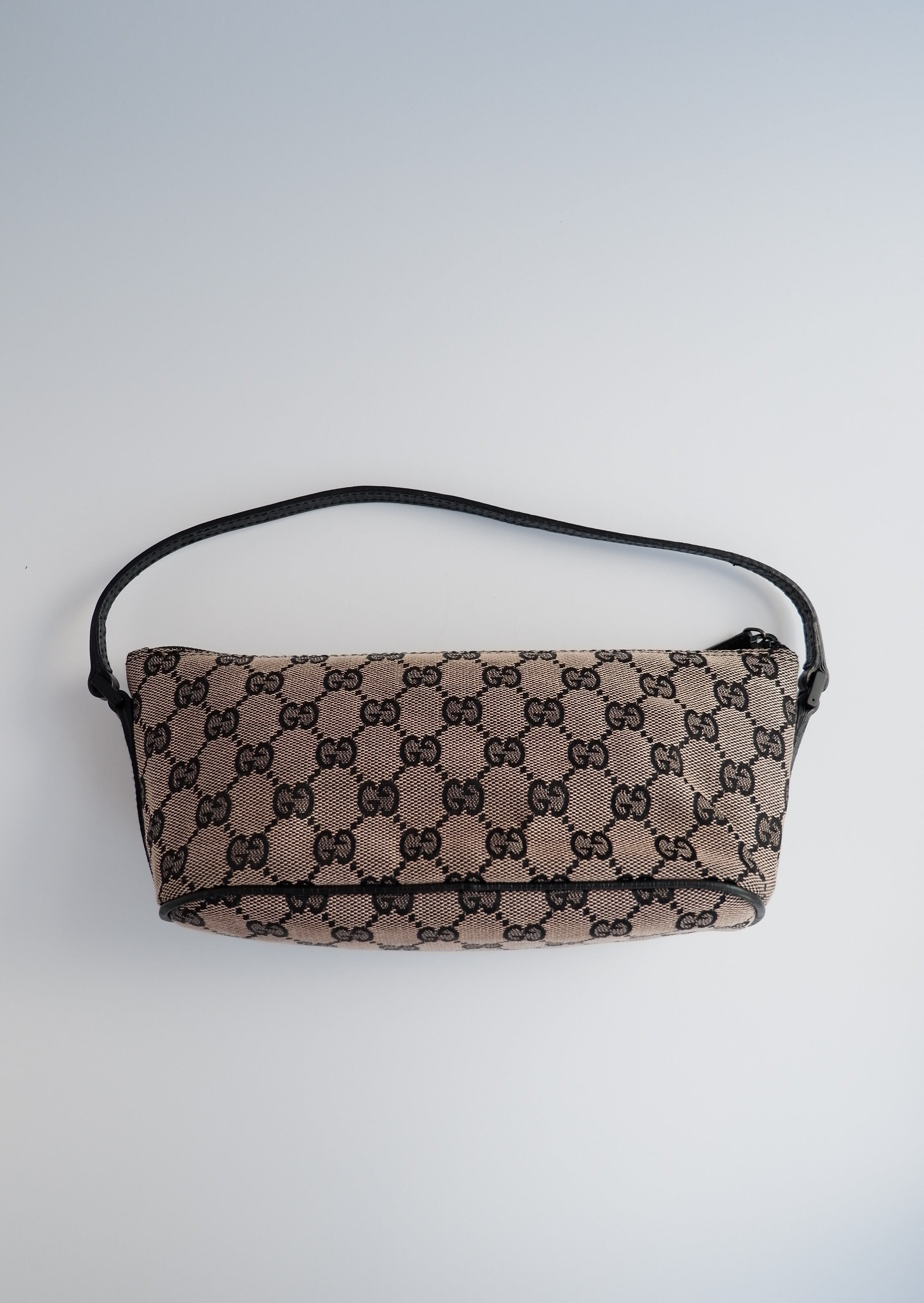 Pochette Bateau Authentique d'occasion Gucci Beige/Noir