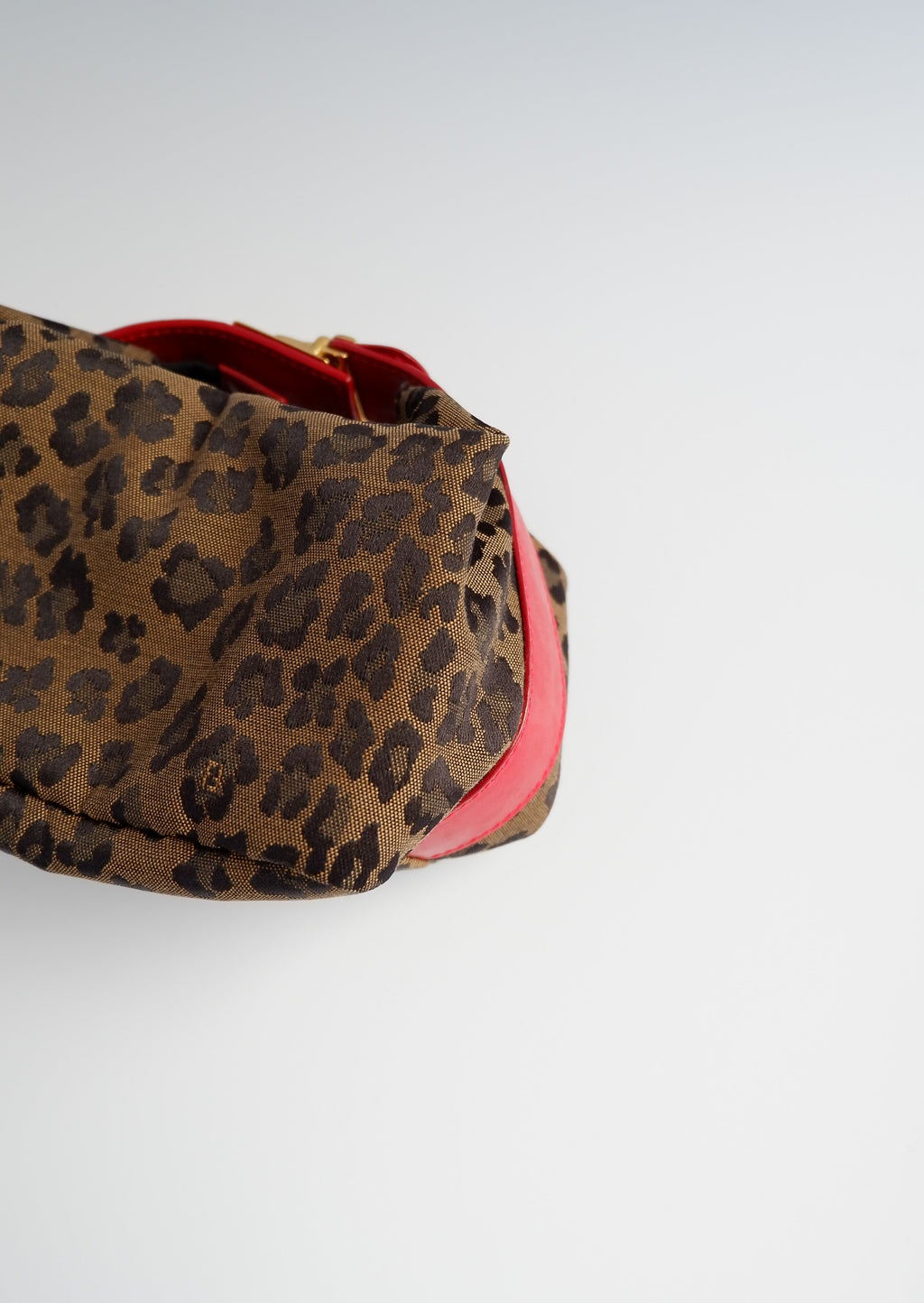 Fendi Mini Pochette Léopard Rouge Authentique d'Occasion