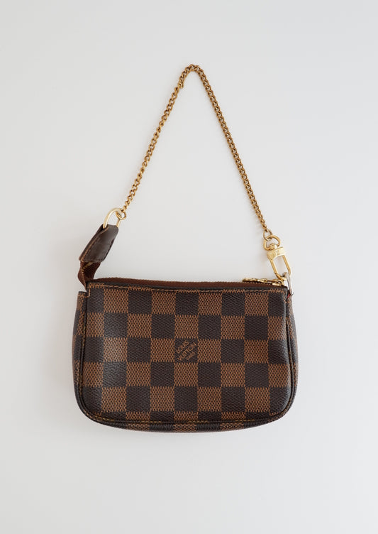 Authentic Preowned Louis Vuitton Damier Ebene Mini Pochette Accessories