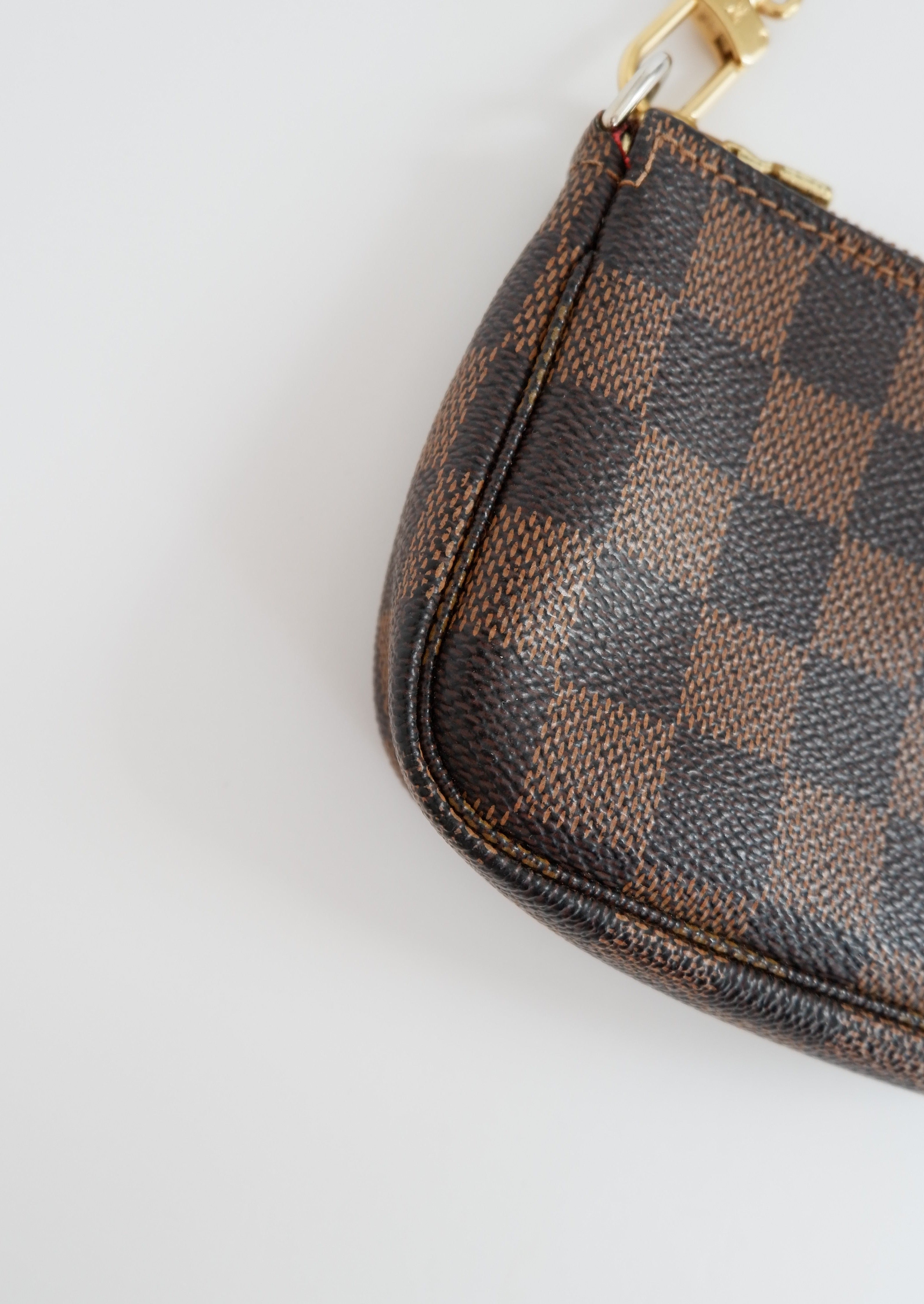 Mini Pochette Accessoires Louis Vuitton Damier Ebene d'occasion authentique