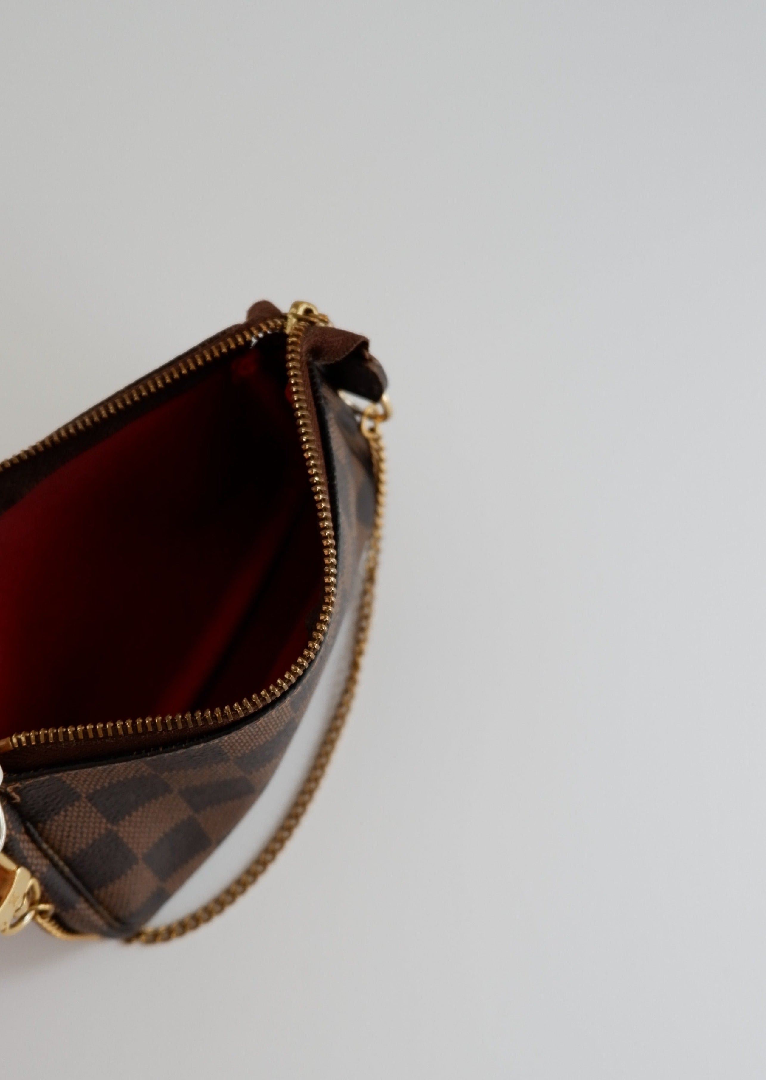 Mini Pochette Accessoires Louis Vuitton Damier Ebene d'occasion authentique