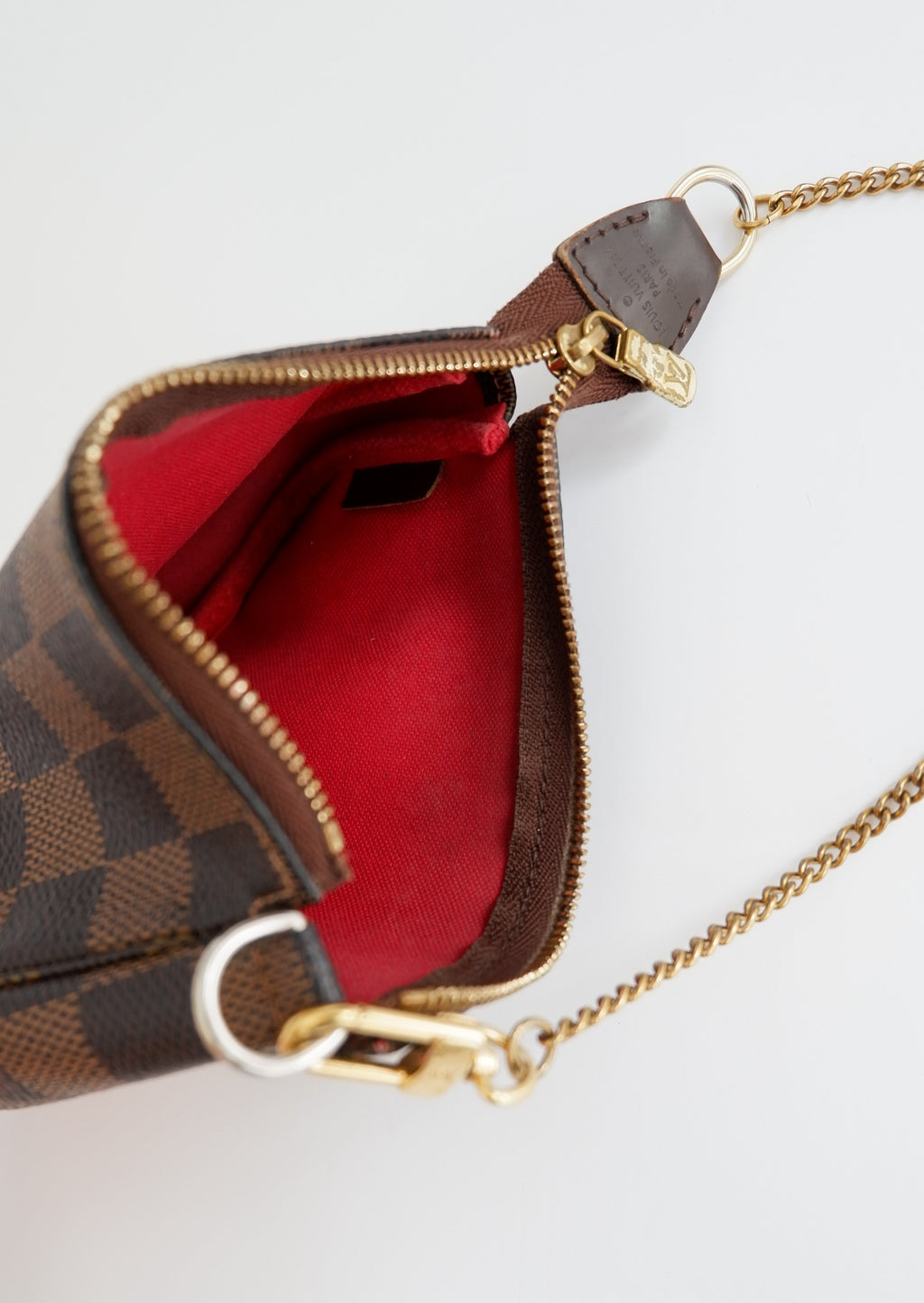 Mini Pochette Accessoires Louis Vuitton Damier Ebene d'occasion authentique